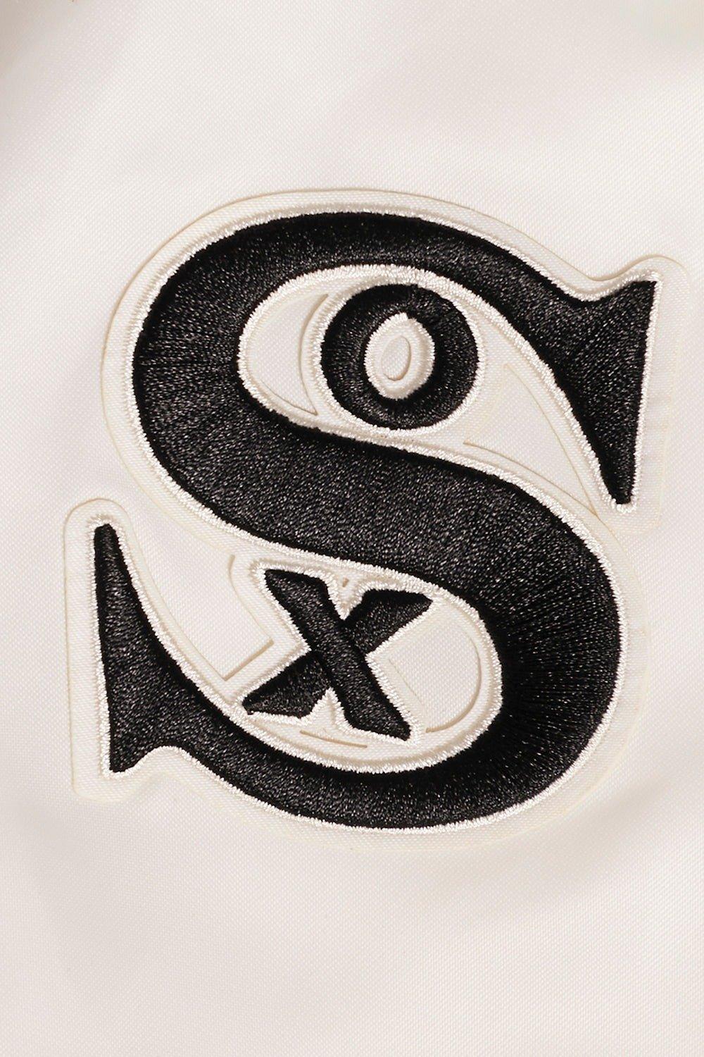 Pro Standard Women's Chicago White Sox Retro Classic Rib Satin Jacket - Eggshell - EGGSHELL Thumbnail View 8