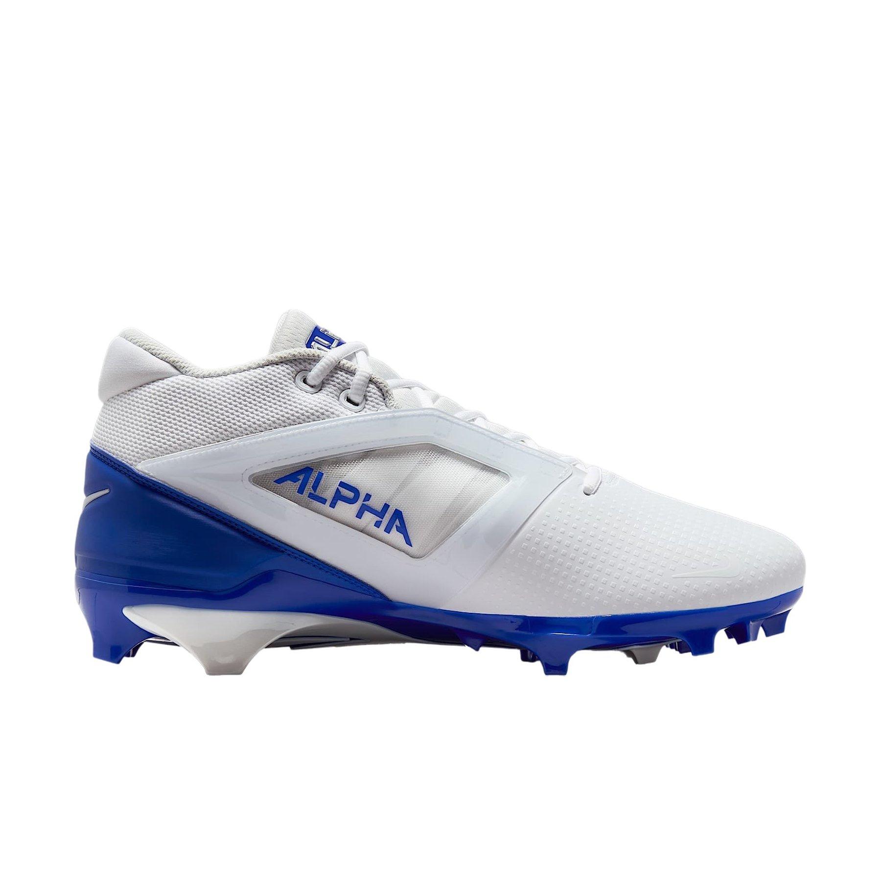 Nike Alpha Menace 4 Pro Football Cleats White Royal Blue Mens 7.5 Nike Alpha Menace 4 Varsity Royal Blue Football Cleats Men main image 4