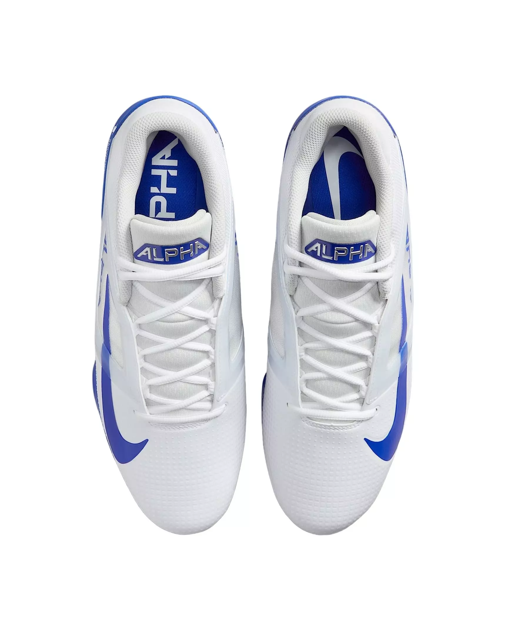 Nike Alpha Menace 4 Pro "White/Hyper Royal/Photon Dust/Hyper Royal" Men's Football Cleat - WHITE/ROYAL/DUST/ROYAL
