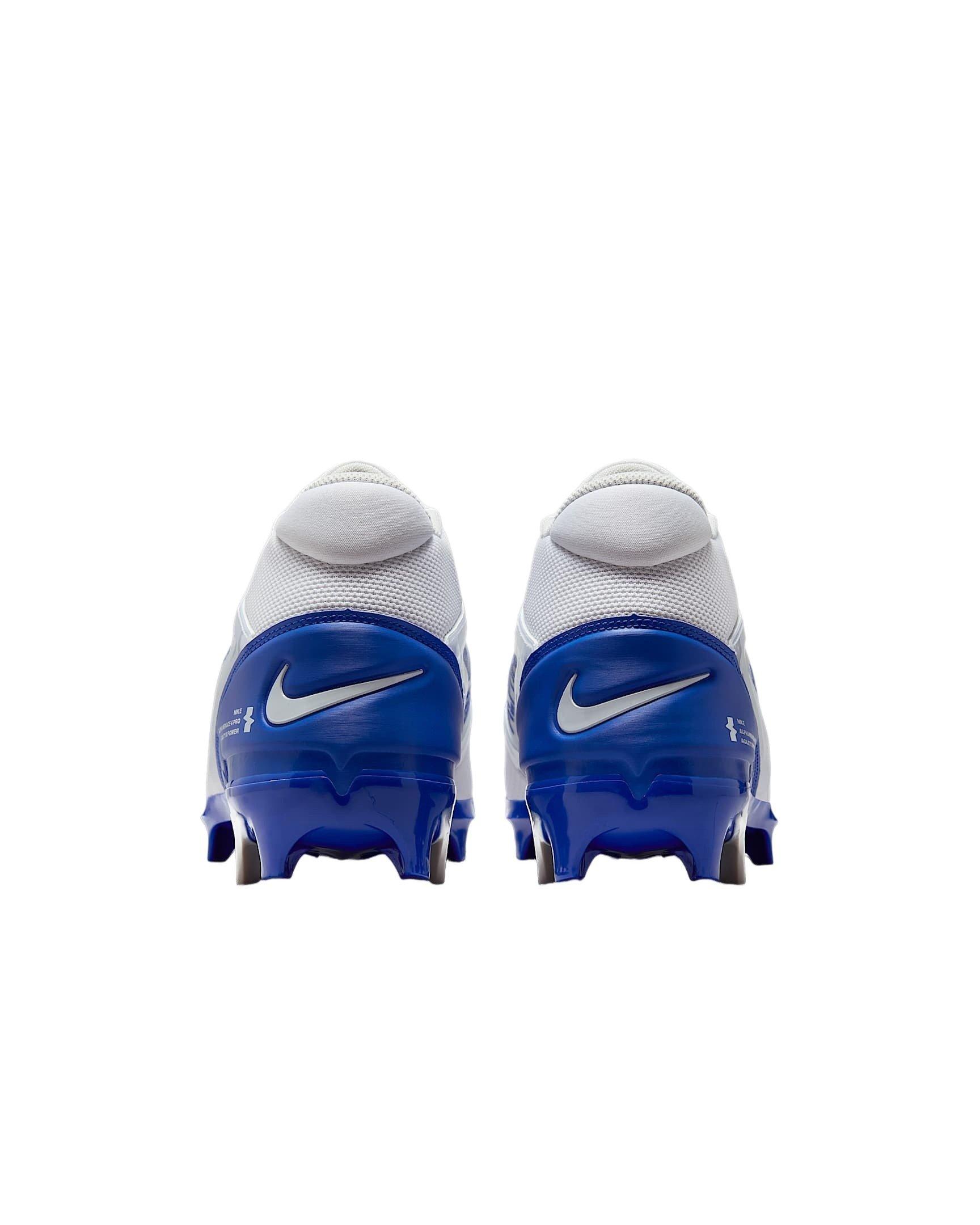 Nike Alpha Menace 4 Pro "White/Hyper Royal/Photon Dust/Hyper Royal" Men's Football Cleat - WHITE/ROYAL/DUST/ROYAL Thumbnail View 5