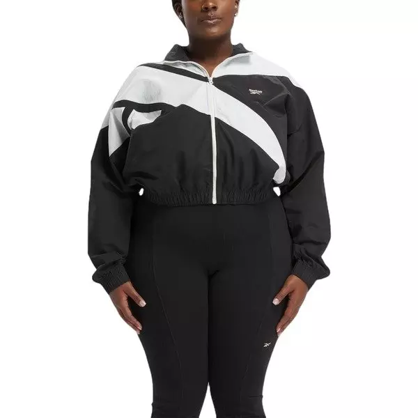 Reebok Women's Classics Franchise Track Jacket - Black/White - BLACK