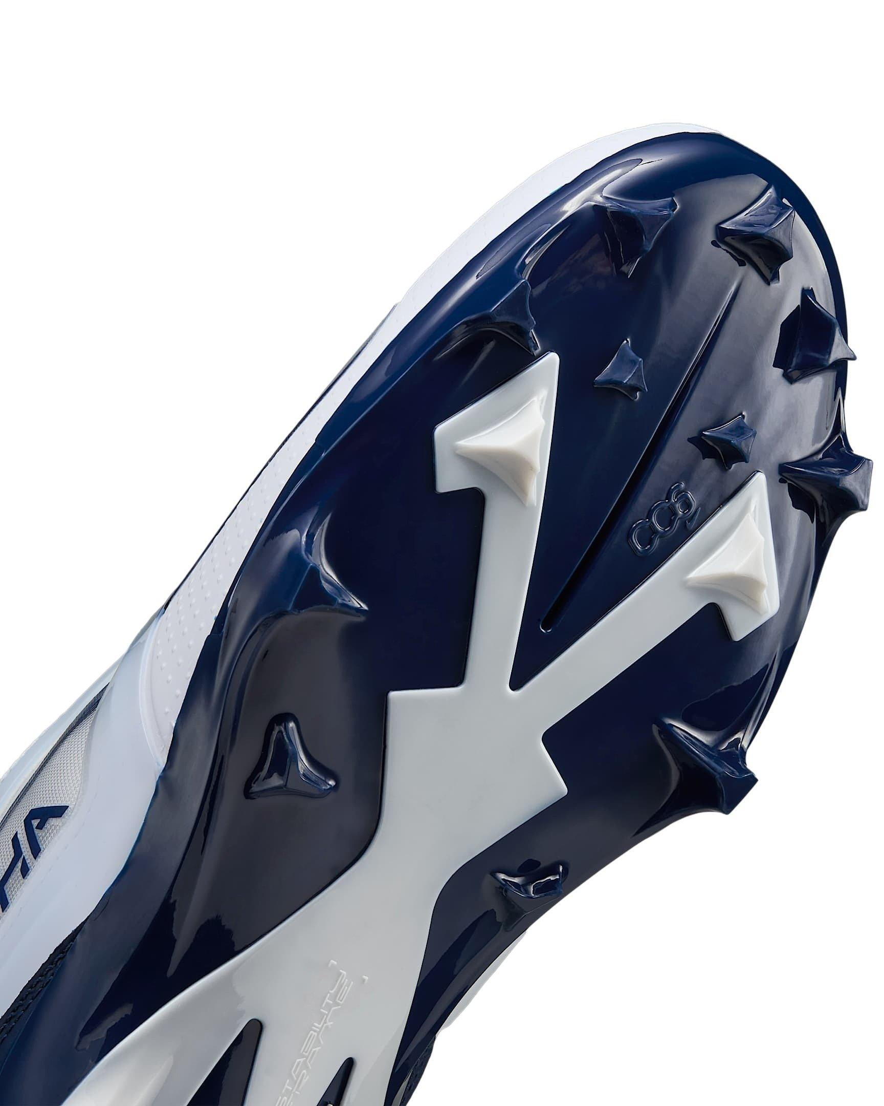 Nike Alpha Menace 4 Pro "White/Midnight Navy/Photon Dust/Midnight Navy" Men's Football Cleat - WHITE/NAVY/DUST/NAVY Thumbnail View 8