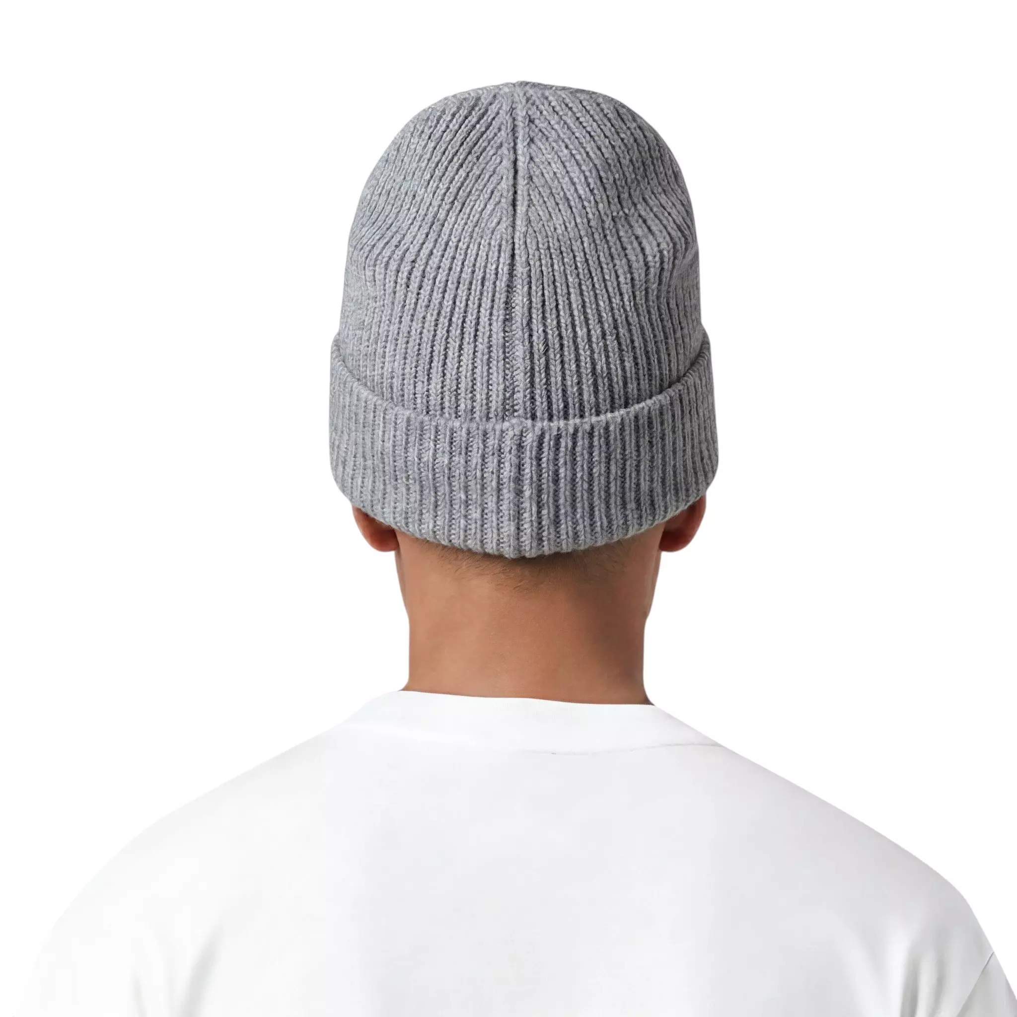 L/AB c/o Off-White Horizontal Embroidered Cuff Beanie - Grey - GREY