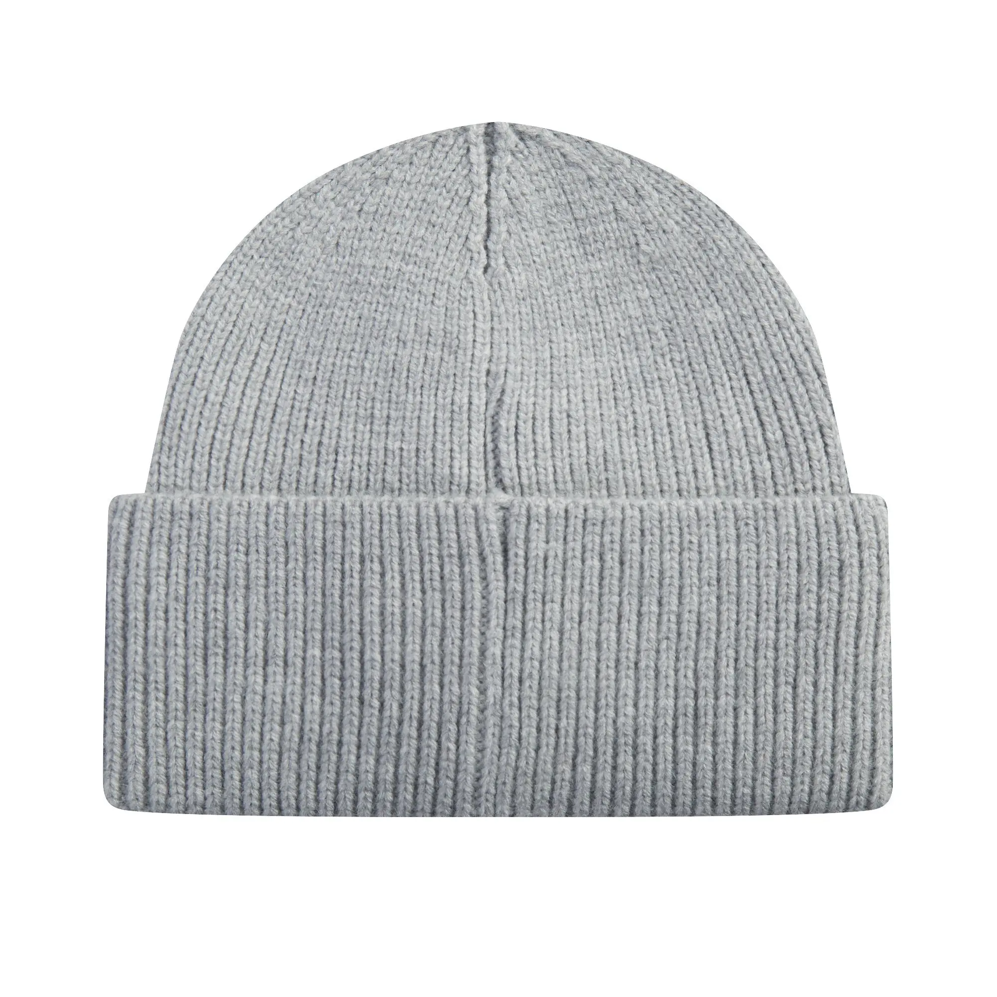 L/AB c/o Off-White Horizontal Embroidered Cuff Beanie - Grey - GREY