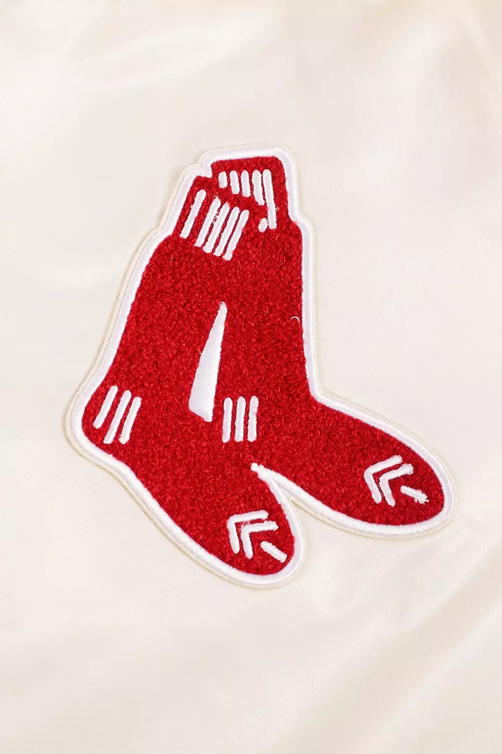 Pro Standard Women's Boston Red Sox Retro Classic Rib Satin Jacket - Eggshell - EGGSHELL