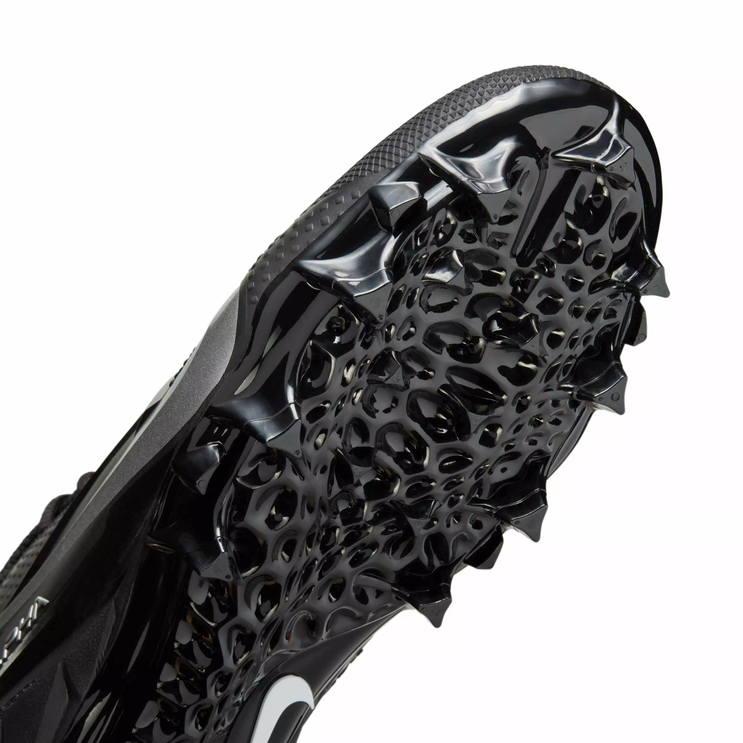 Nike Alpha Menace 4 Varsity "Black/Metallic Silver" Men's Football Cleat - BLACK/SILVER