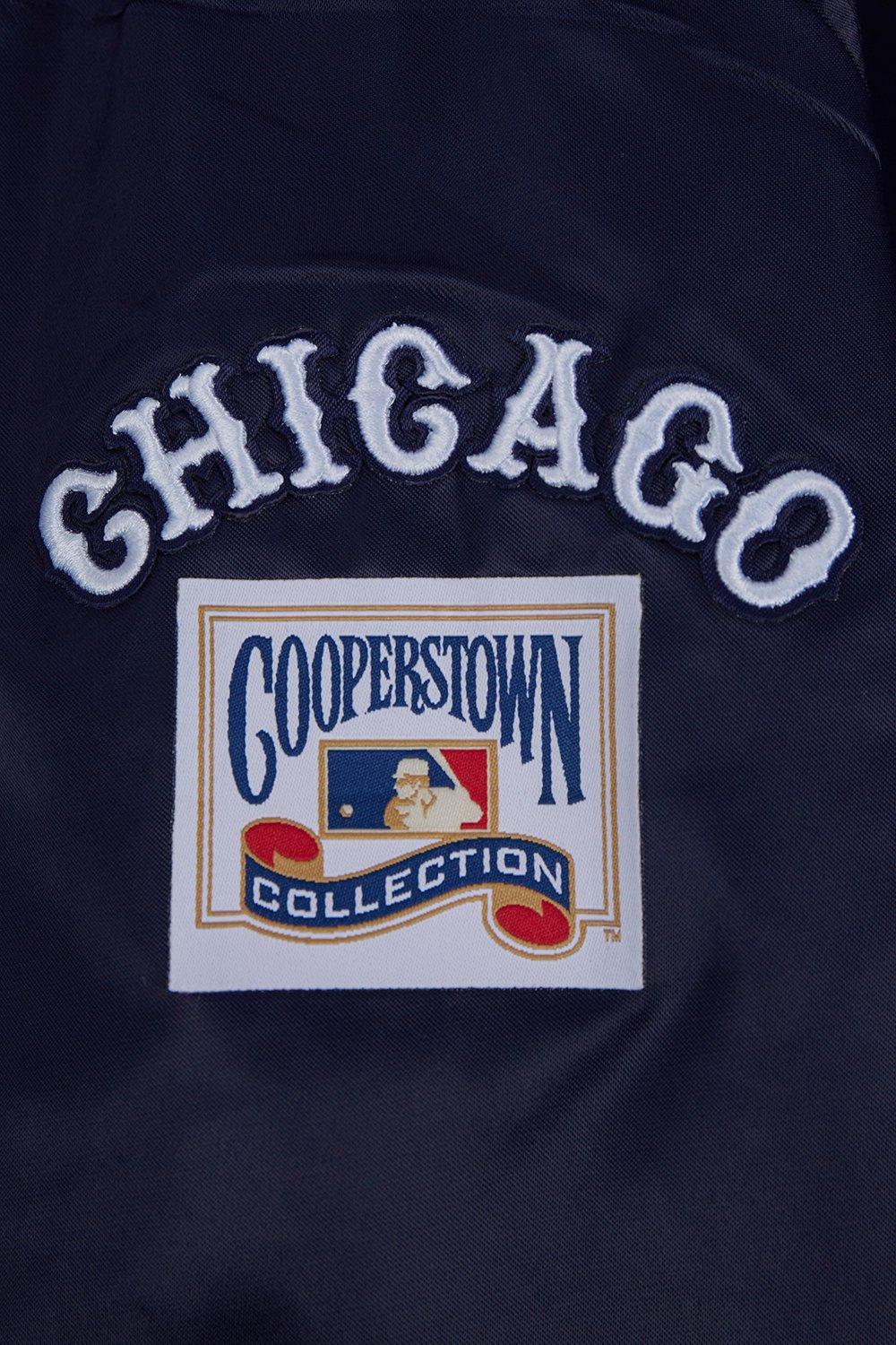 Pro Standard Women's Chicago Cubs Retro Classic Rib Satin Jacket - Navy - NAVY Thumbnail View 6