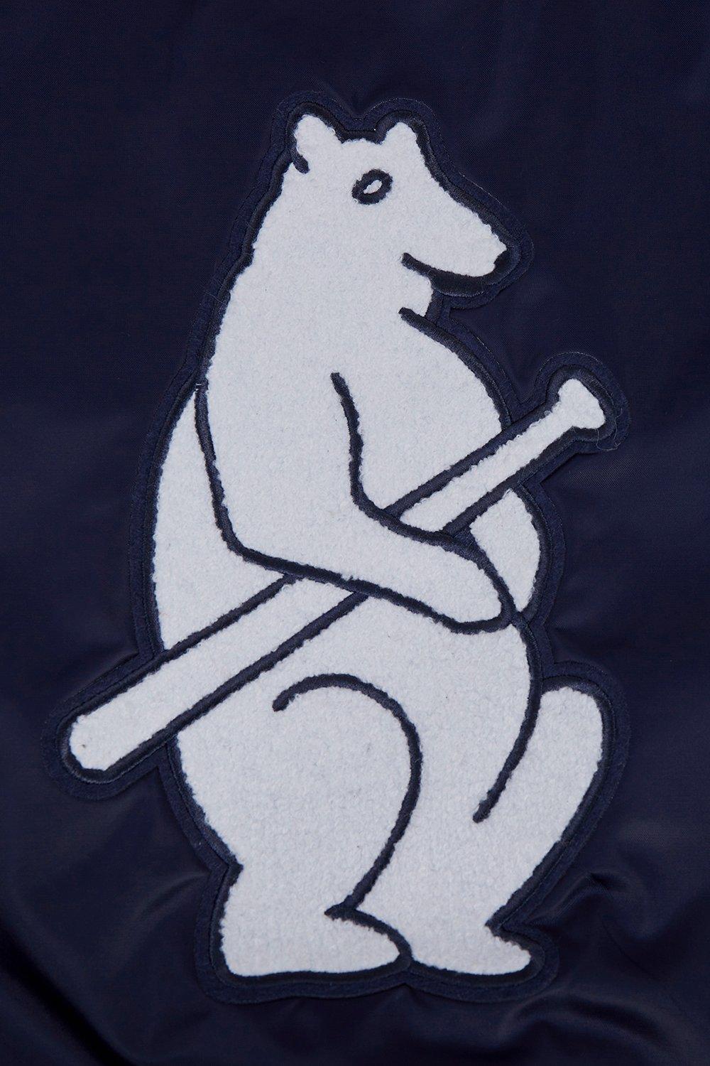 Pro Standard Women's Chicago Cubs Retro Classic Rib Satin Jacket - Navy - NAVY Thumbnail View 8