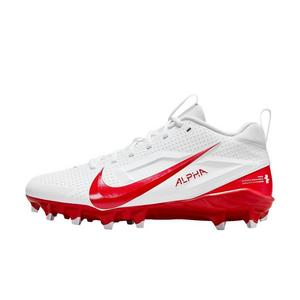 Nike Alpha Menace 4 Varsity "White/University Red/Photon Dust/University Red" Men's Football Cleat
