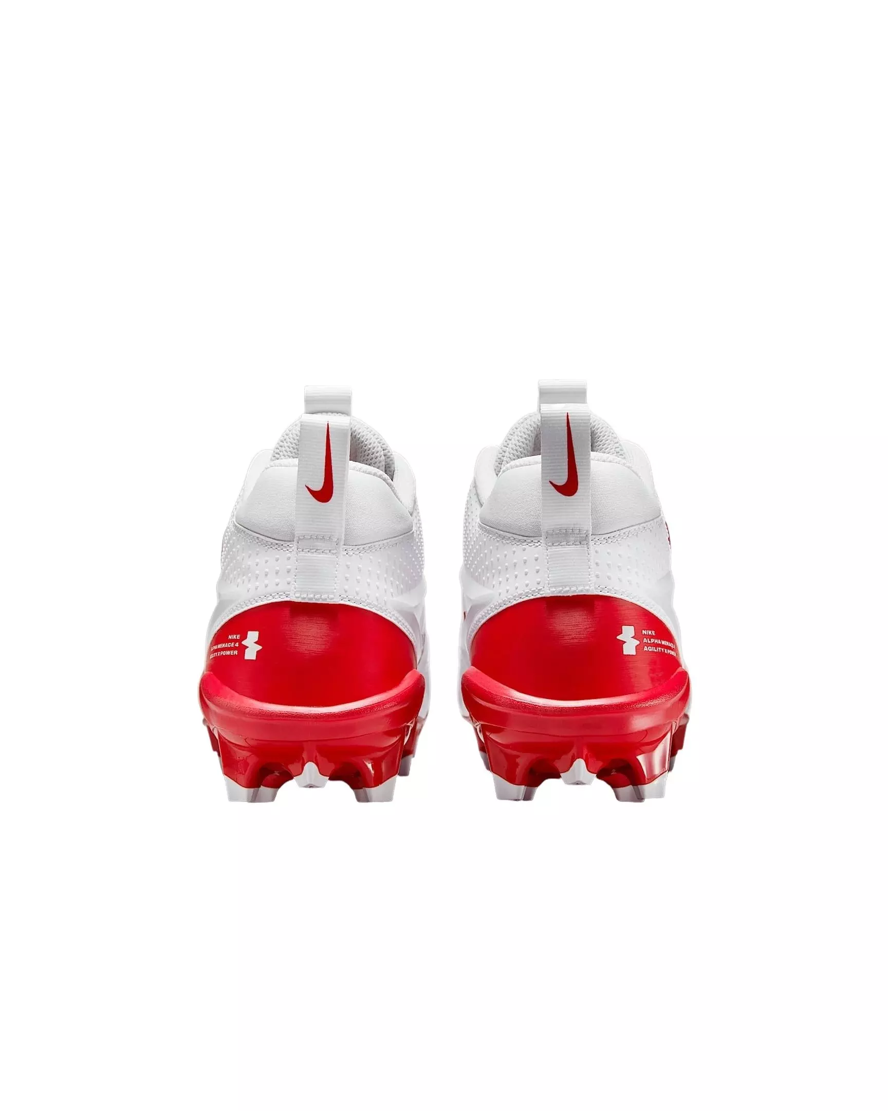 Nike Alpha Menace 4 Varsity "White/University Red/Photon Dust/University Red" Men's Football Cleat - WHITE/RED/DUST/RED