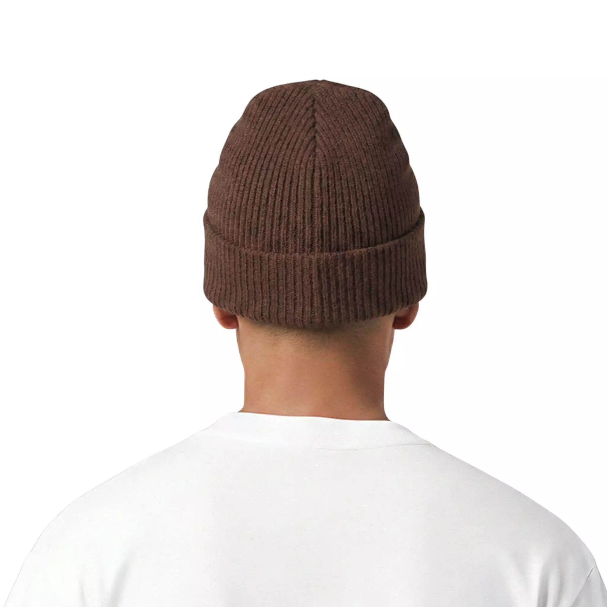 L/AB c/o Off-White Horizontal Embroidered Cuff Beanie - Brown - BROWN