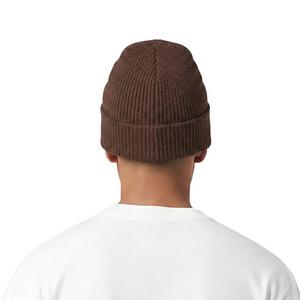 L/AB c/o Off-White Horizontal Embroidered Cuff Beanie - Brown - BROWN