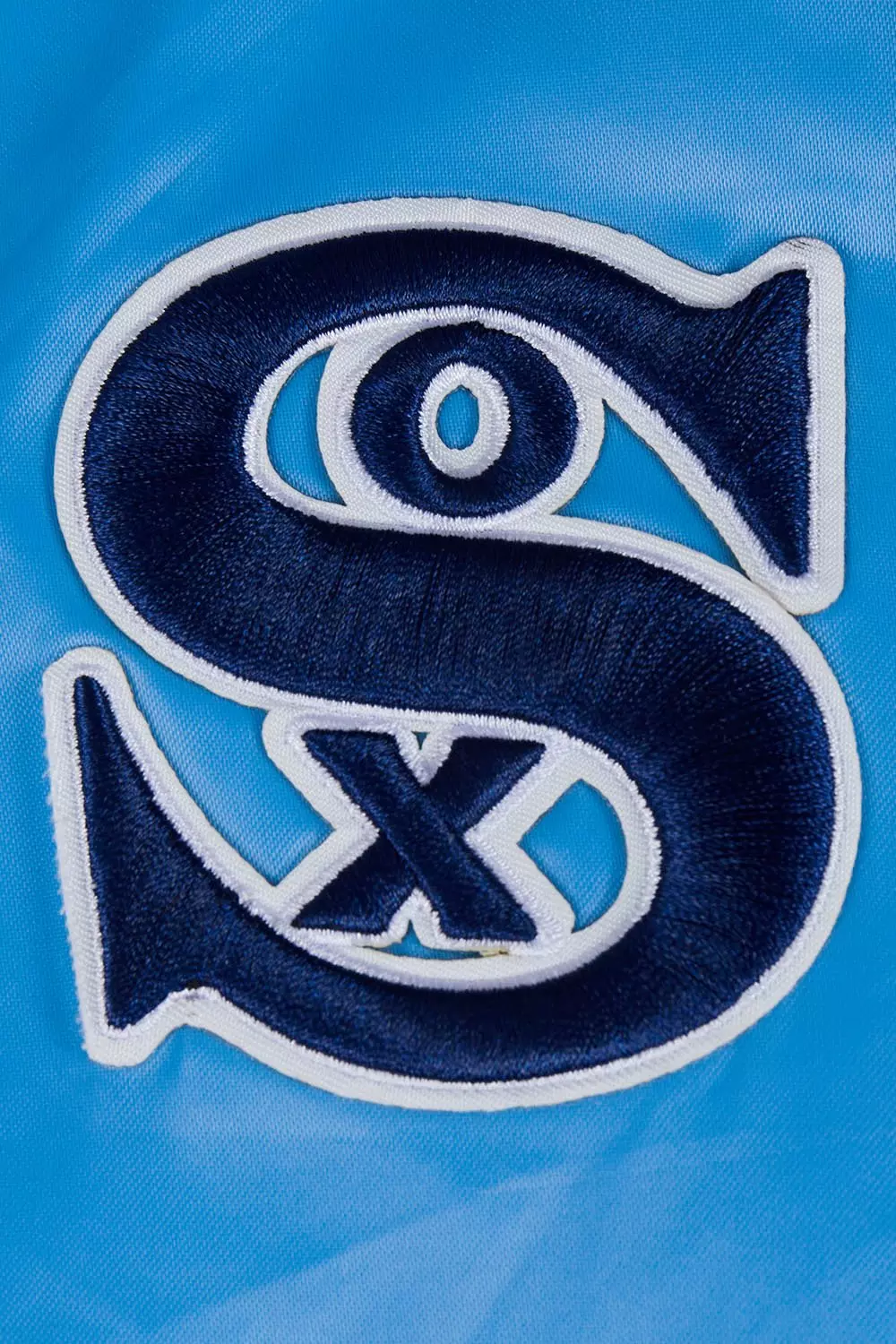 Pro Standard Women's Chicago White Sox Retro Classic Rib Satin Jacket - University Blue/White - UNIVERSITY BLUE/WHITE