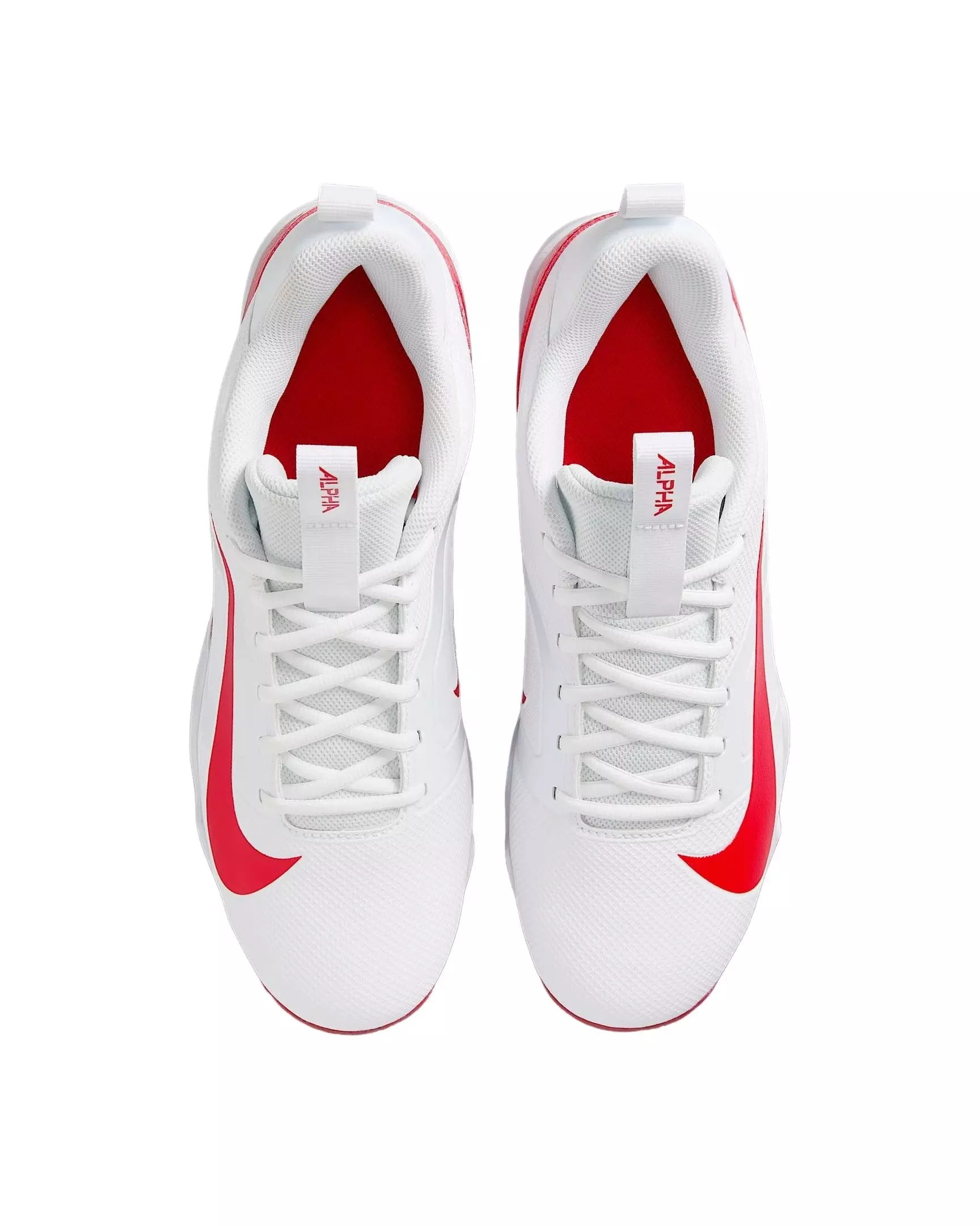 Nike Alpha Menace 4 Shark "White/University Red/Photon Dust" Men's Football Cleat - WHITE/RED/DUST/RED