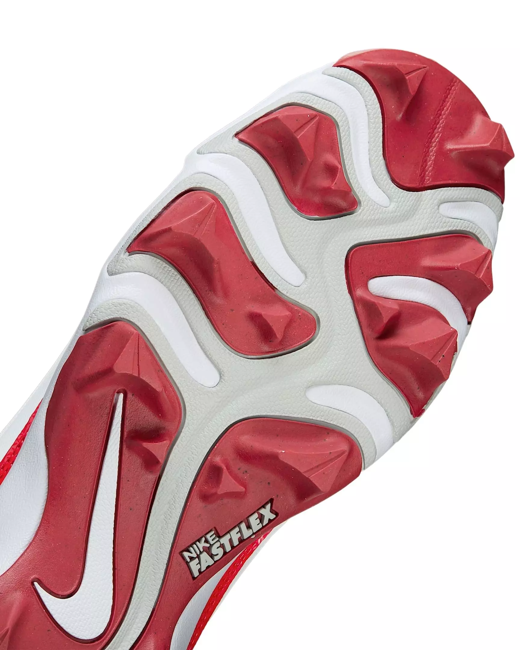 Nike Alpha Menace 4 Shark "White/University Red/Photon Dust" Men's Football Cleat - WHITE/RED/DUST/RED