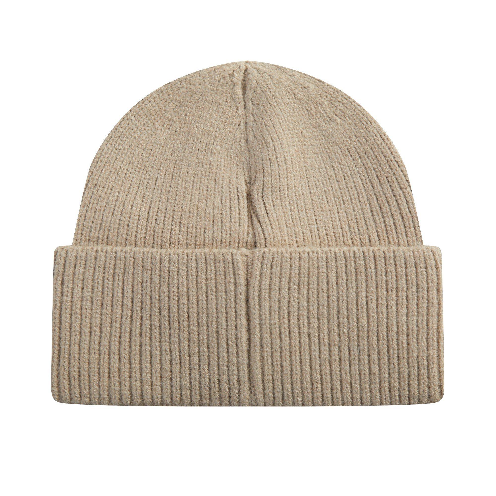 L/AB c/o Off-White Horizontal Embroidered Cuff Beanie - Beige - BEIGE
