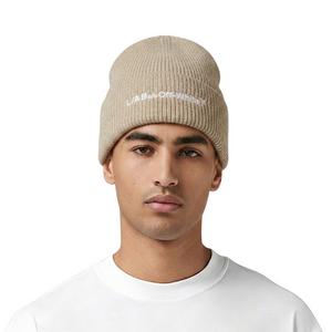 L/AB c/o Off-White Horizontal Embroidered Cuff Beanie - Beige - BEIGE