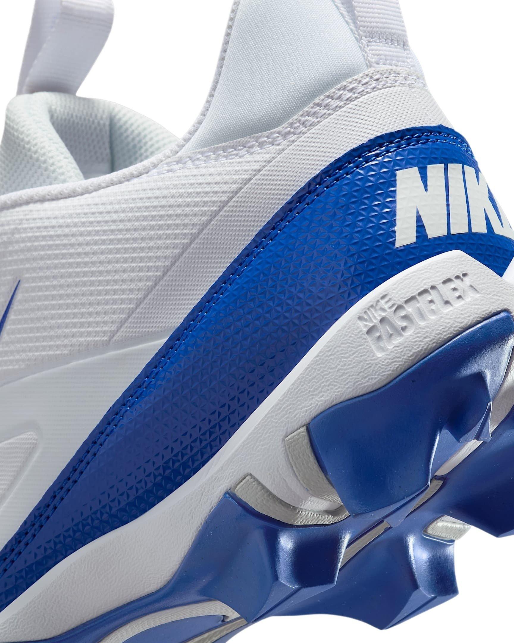 Nike Alpha Menace 4 Shark "White/Hyper Royal/Photon Dust/Hyper Royal" Men's Football Cleat - WHITE/ROYAL/DUST/ROYAL Thumbnail View 8