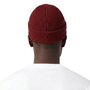 L/AB c/o Off-White Horizontal Embroidered Cuff Beanie - Maroon - MAROON