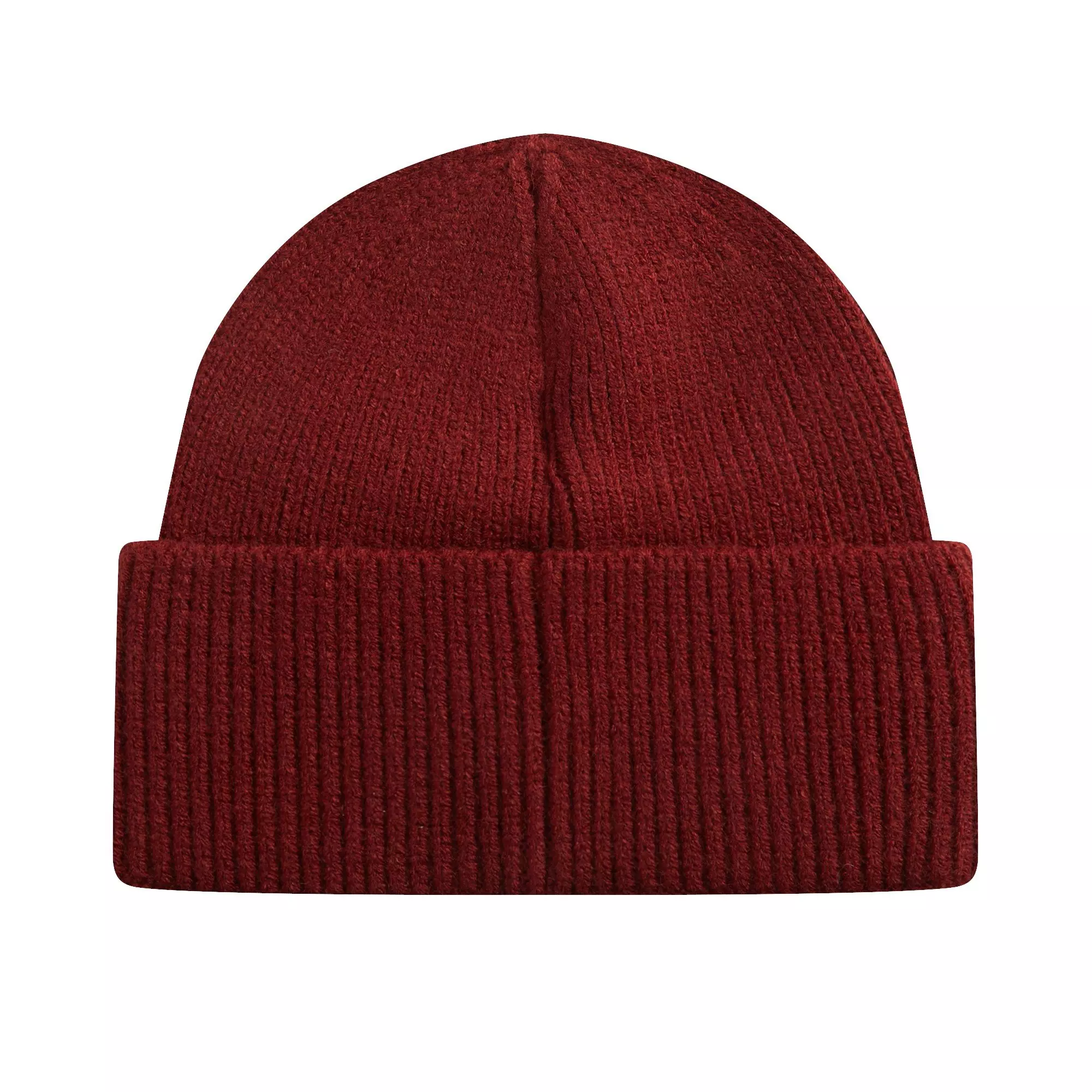 L/AB c/o Off-White Horizontal Embroidered Cuff Beanie - Maroon - MAROON