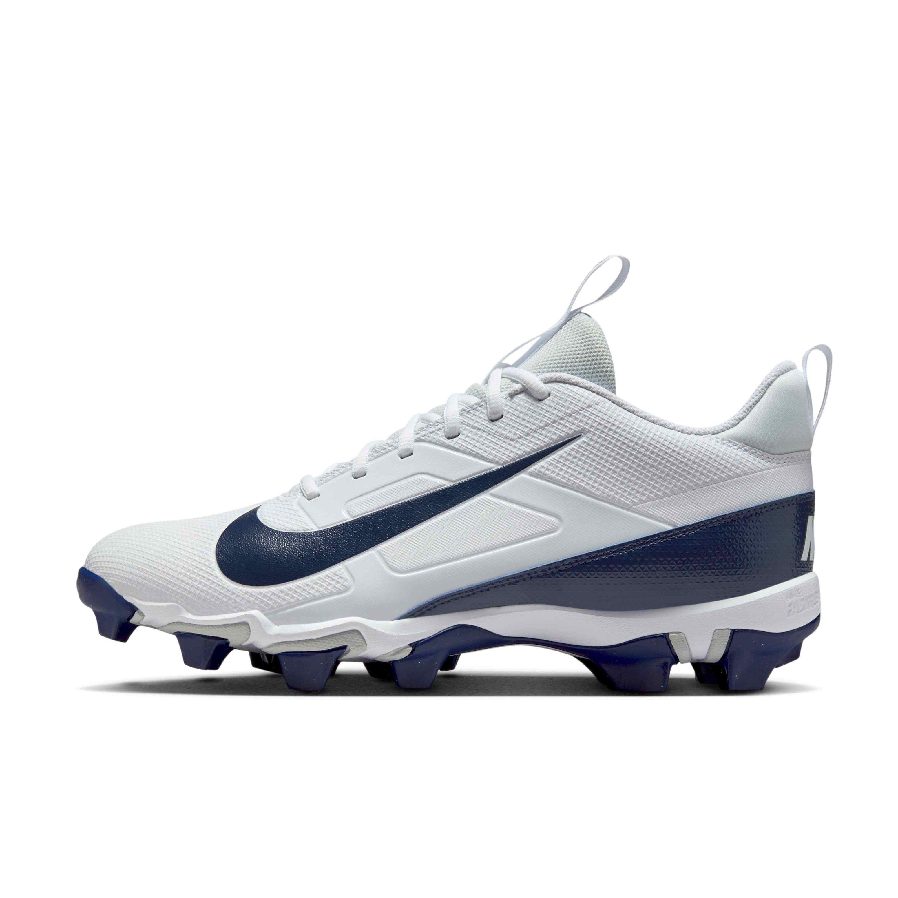 Nike Alpha Menace 4 Shark "White/Midnight Navy/Photon Dust/Midnight Navy" Men's Football Cleat - WHITE/NAVY/DUST/NAVY Thumbnail View 2