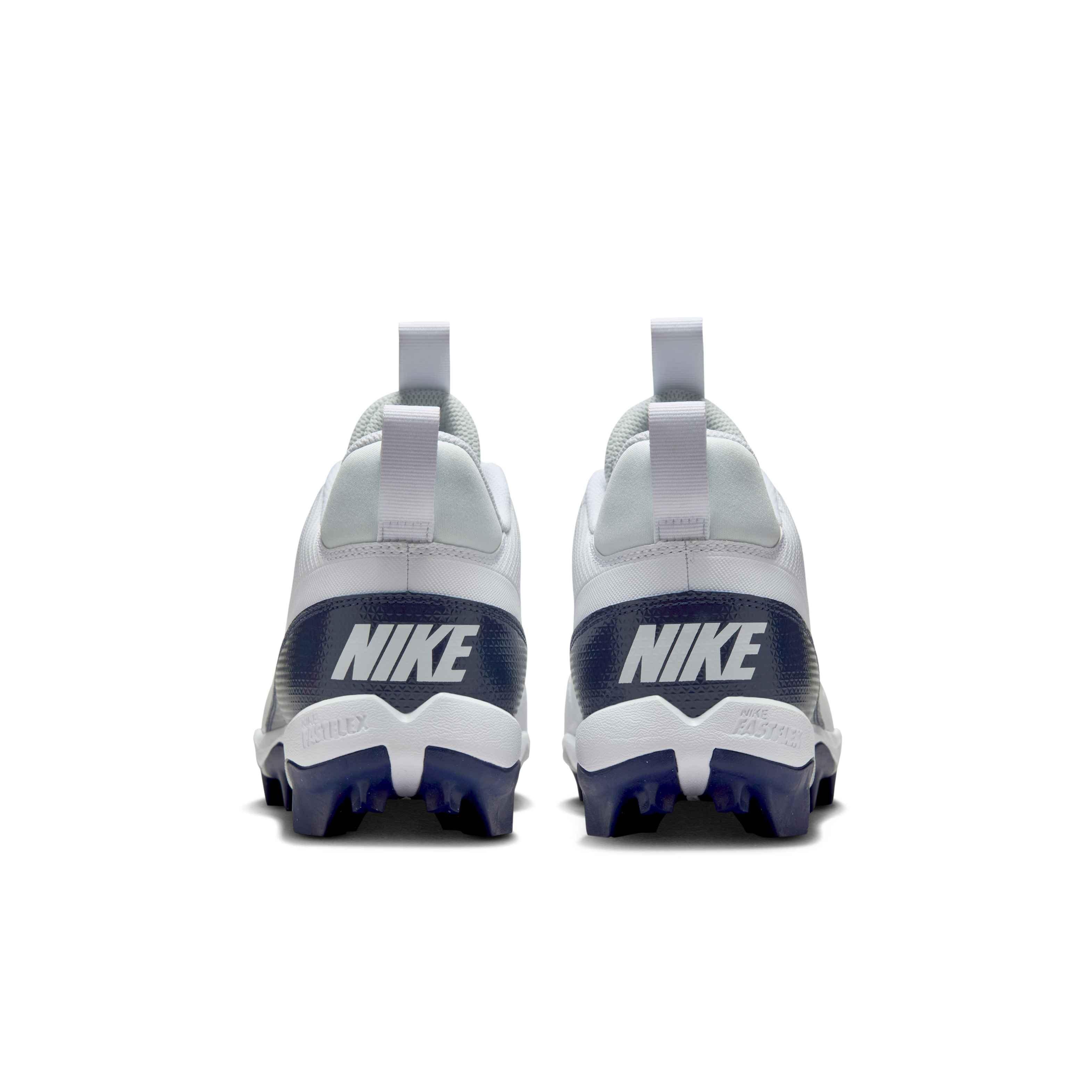 Nike Alpha Menace 4 Shark "White/Midnight Navy/Photon Dust/Midnight Navy" Men's Football Cleat - WHITE/NAVY/DUST/NAVY Thumbnail View 5