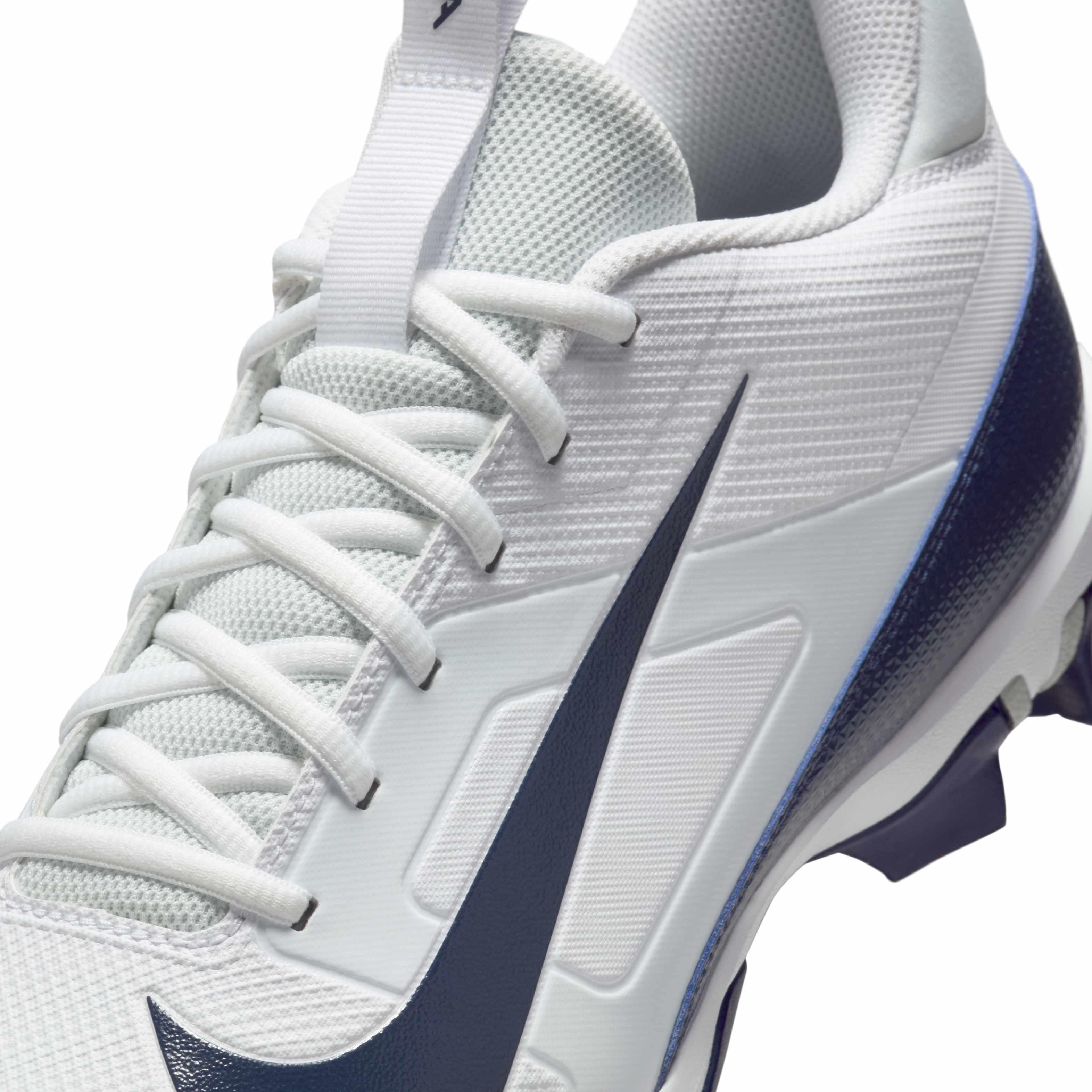 Nike Alpha Menace 4 Shark "White/Midnight Navy/Photon Dust/Midnight Navy" Men's Football Cleat - WHITE/NAVY/DUST/NAVY Thumbnail View 8
