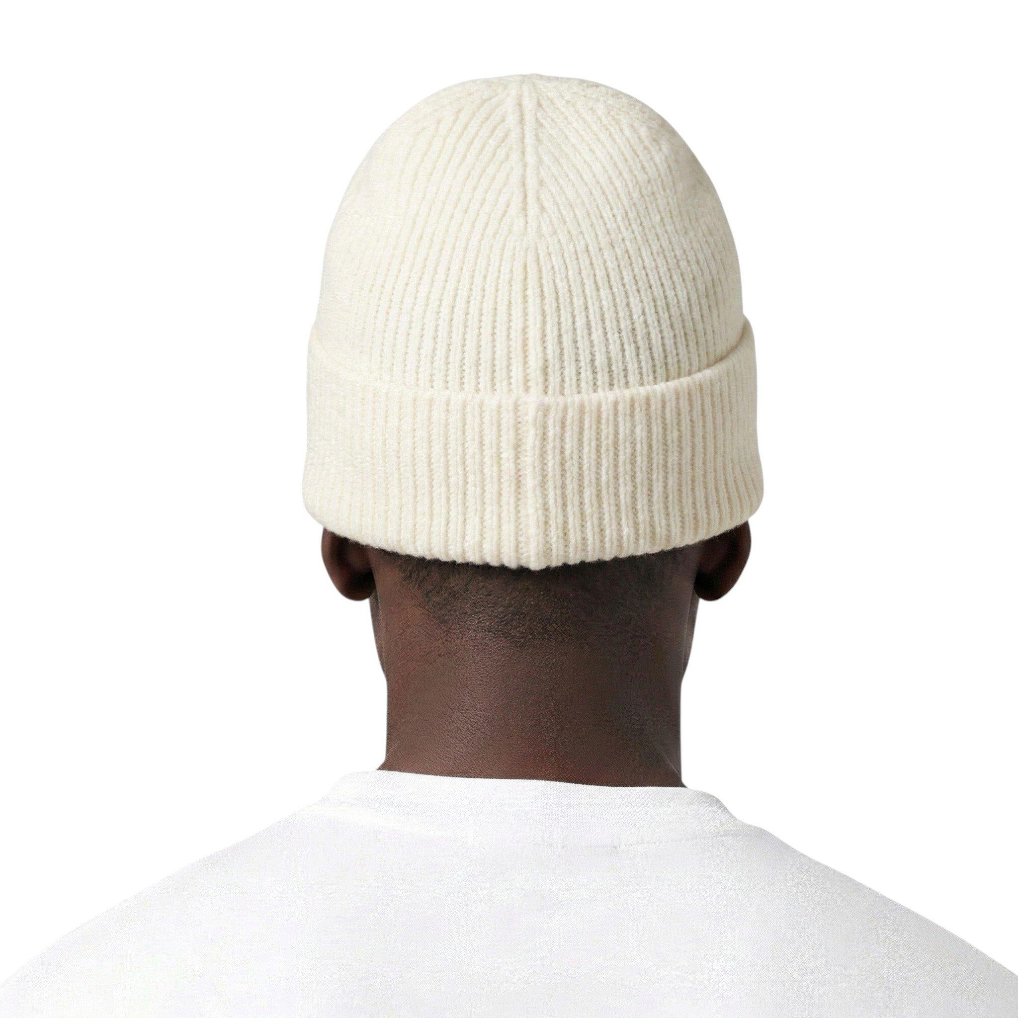 L/AB c/o Off-White Horizontal Embroidered Cuff Beanie - White - WHITE