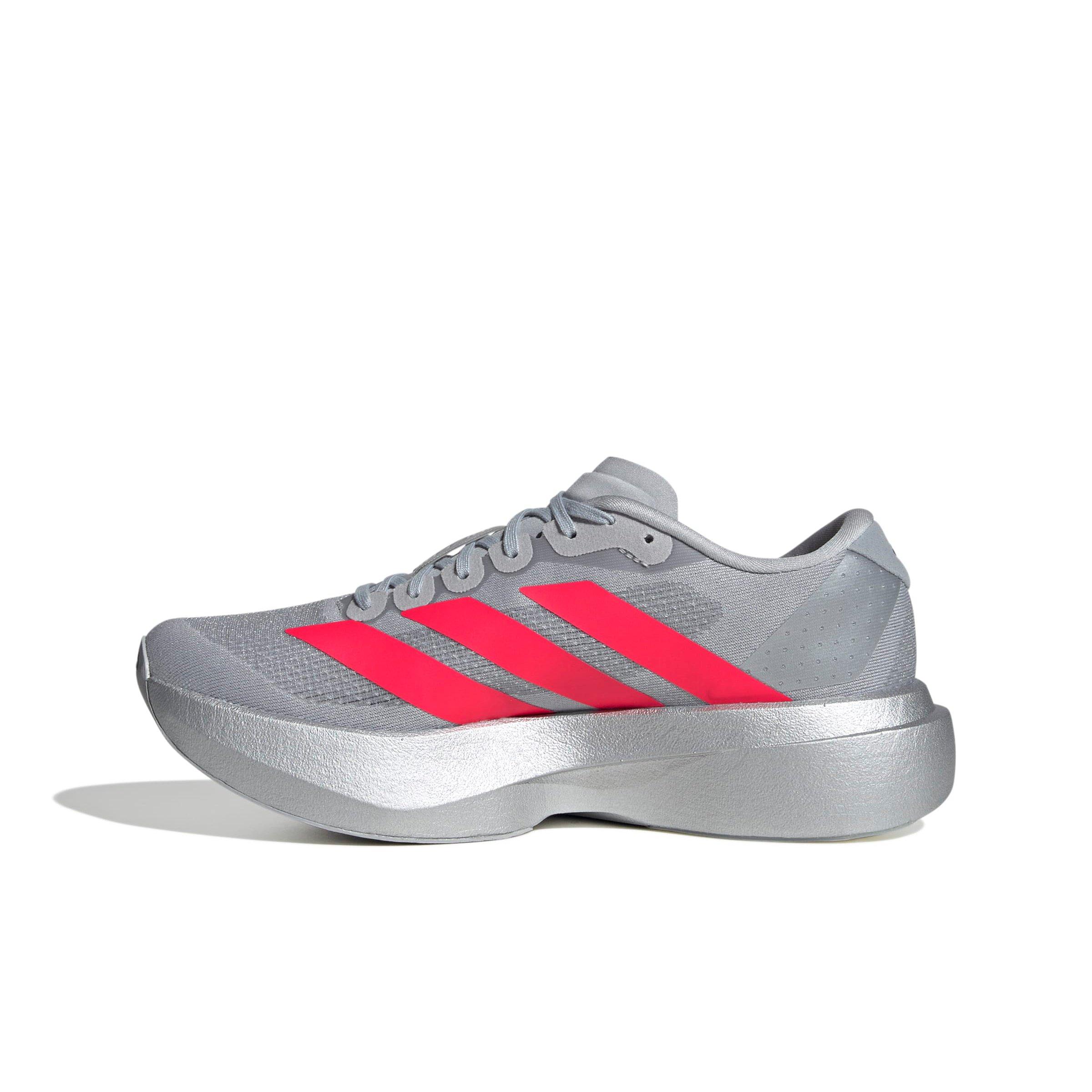 adidas Adizero EVO SL "Silver Metallic/Lucid Red/Iron Metallic" Women's Running Shoe - SILVER/RED/IRON Thumbnail View 2
