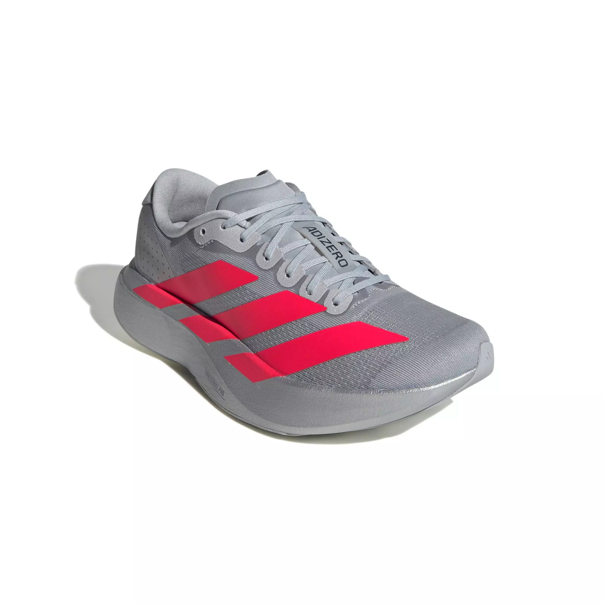 adidas Adizero EVO SL "Silver Metallic/Lucid Red/Iron Metallic" Women's Running Shoe - SILVER/RED/IRON