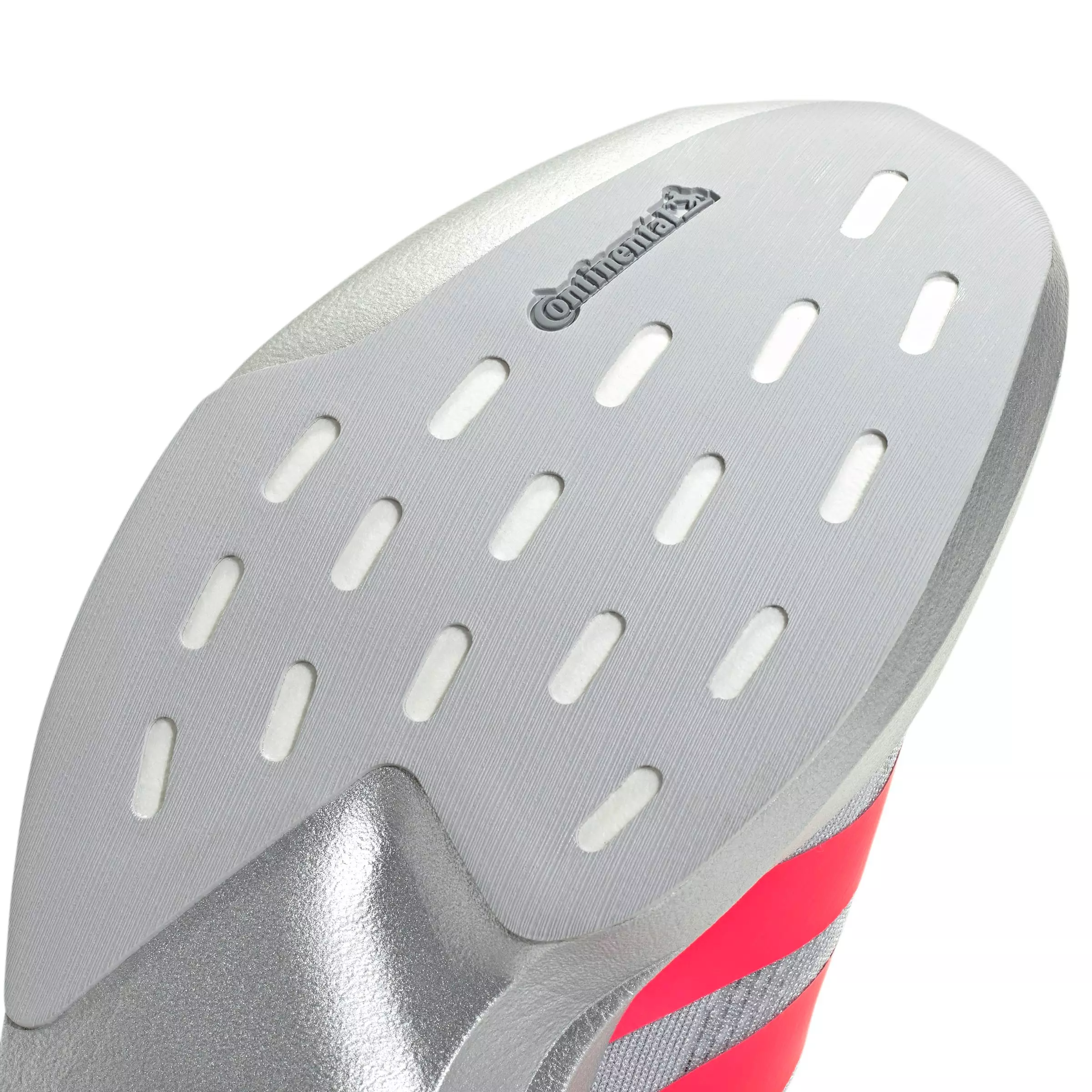 adidas Adizero EVO SL "Silver Metallic/Lucid Red/Iron Metallic" Women's Running Shoe - SILVER/RED/IRON