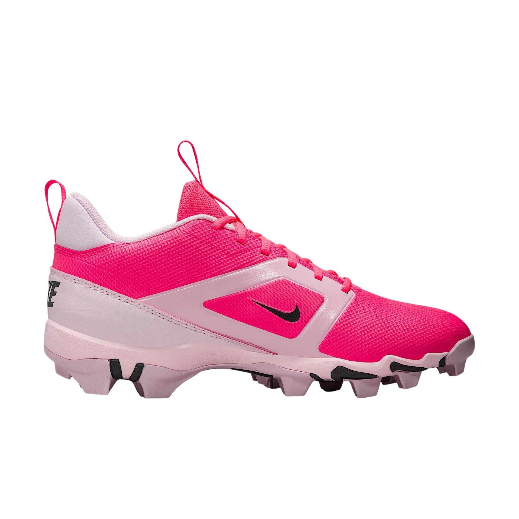 Nike Alpha Menace 4 Shark "Racer Pink/Pink Foam/Dark Smoke Grey" Men's Football Cleat - PINK/PINK/DK GREY/DK GREY Thumbnail View 1