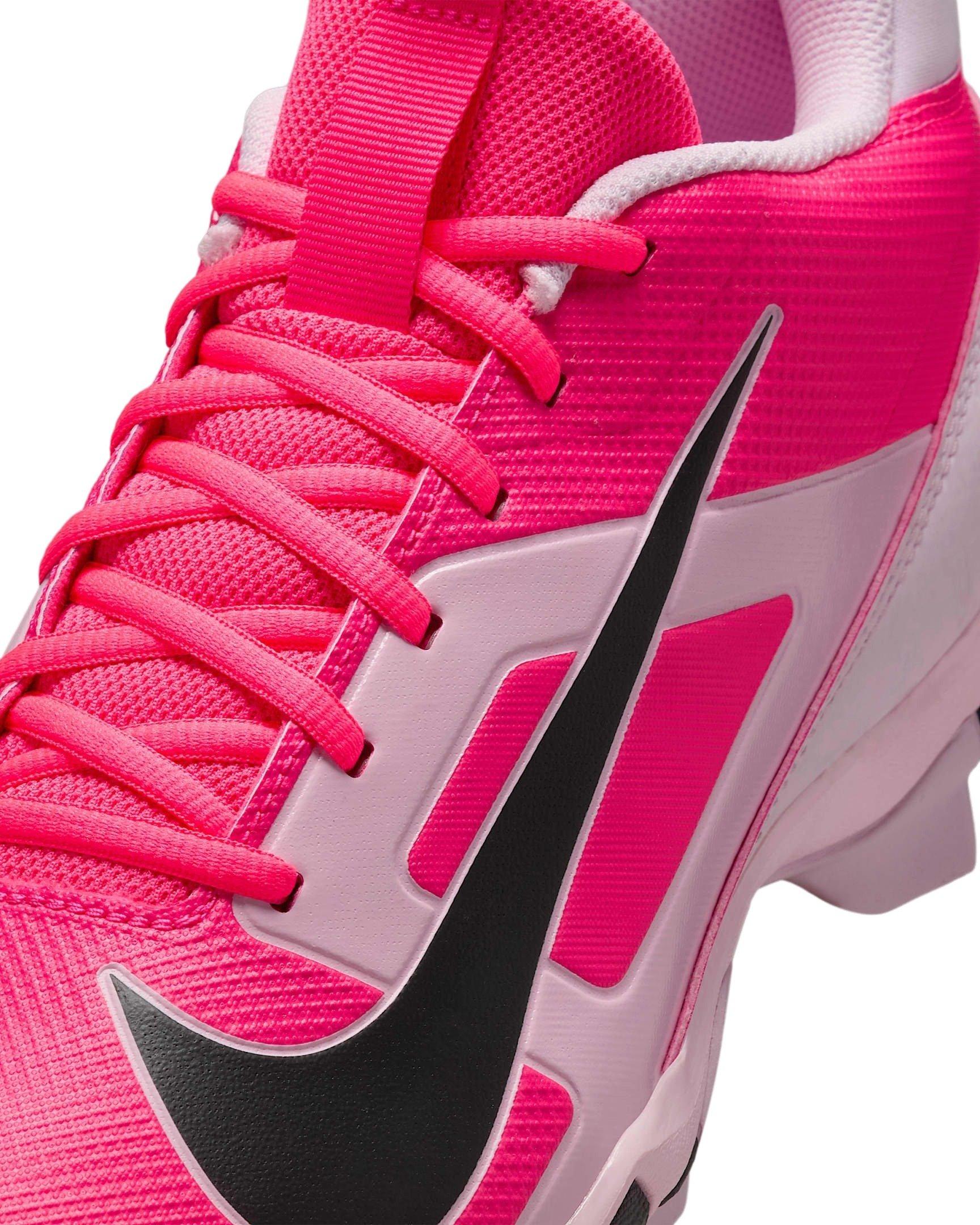 Nike Alpha Menace 4 Shark "Racer Pink/Pink Foam/Dark Smoke Grey" Men's Football Cleat - PINK/PINK/DK GREY/DK GREY Thumbnail View 6