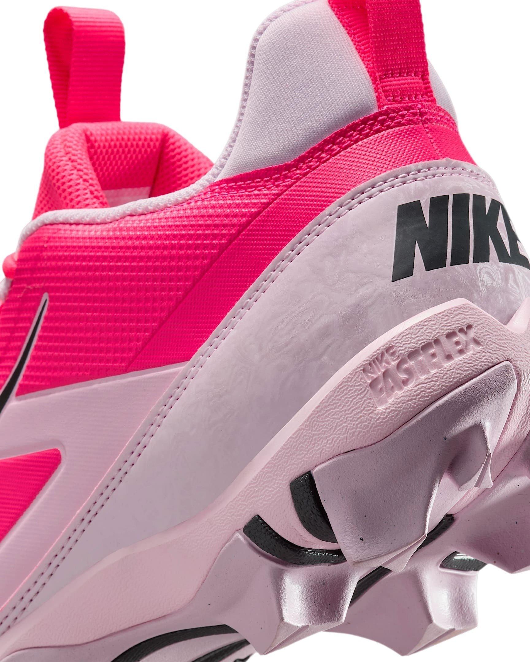 Nike Alpha Menace 4 Shark "Racer Pink/Pink Foam/Dark Smoke Grey" Men's Football Cleat - PINK/PINK/DK GREY/DK GREY Thumbnail View 7