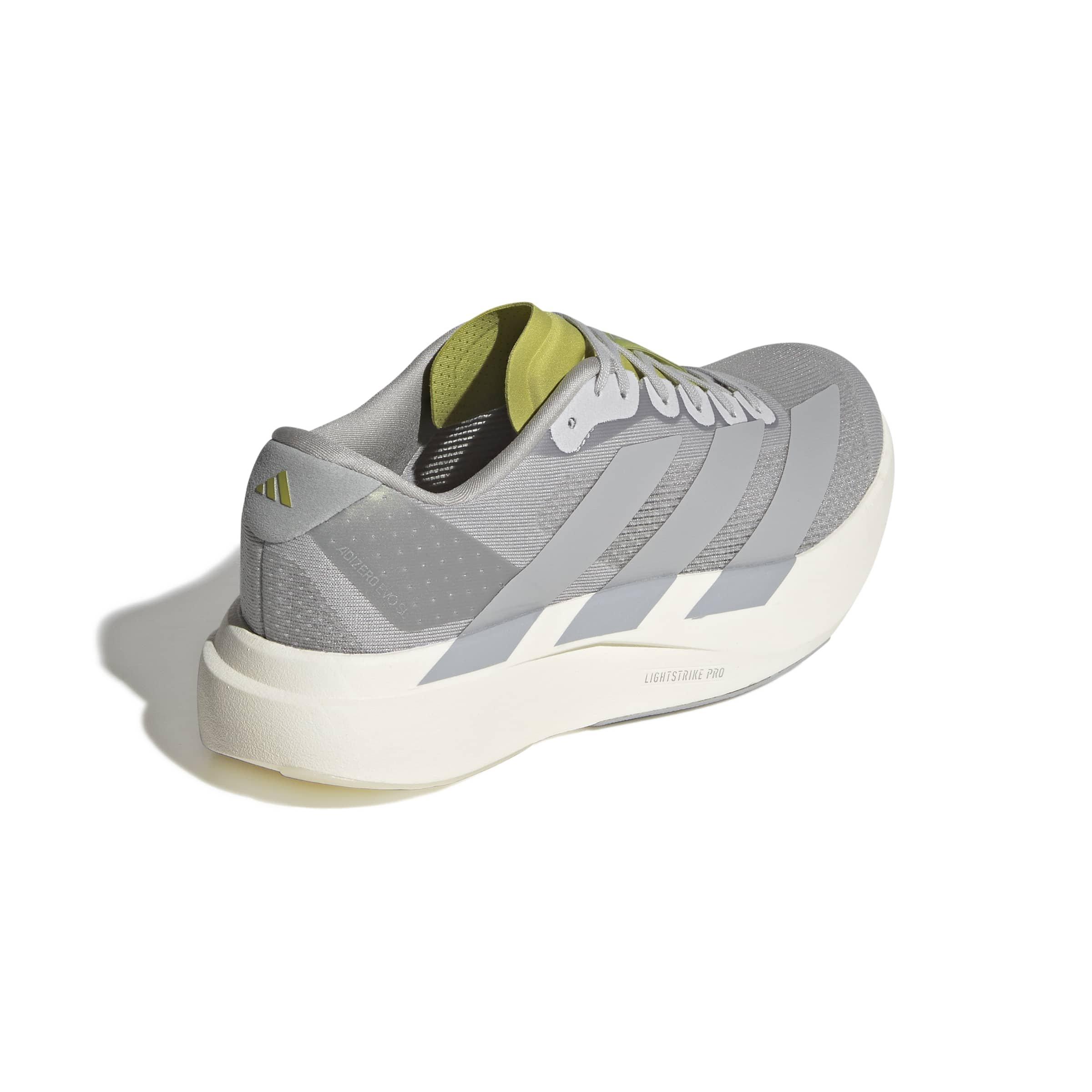 adidas Adizero EVO SL "Grey Two/Grey Two/Cloud White" Women's Running Shoe - GREY/GREY/WHITE Thumbnail View 4