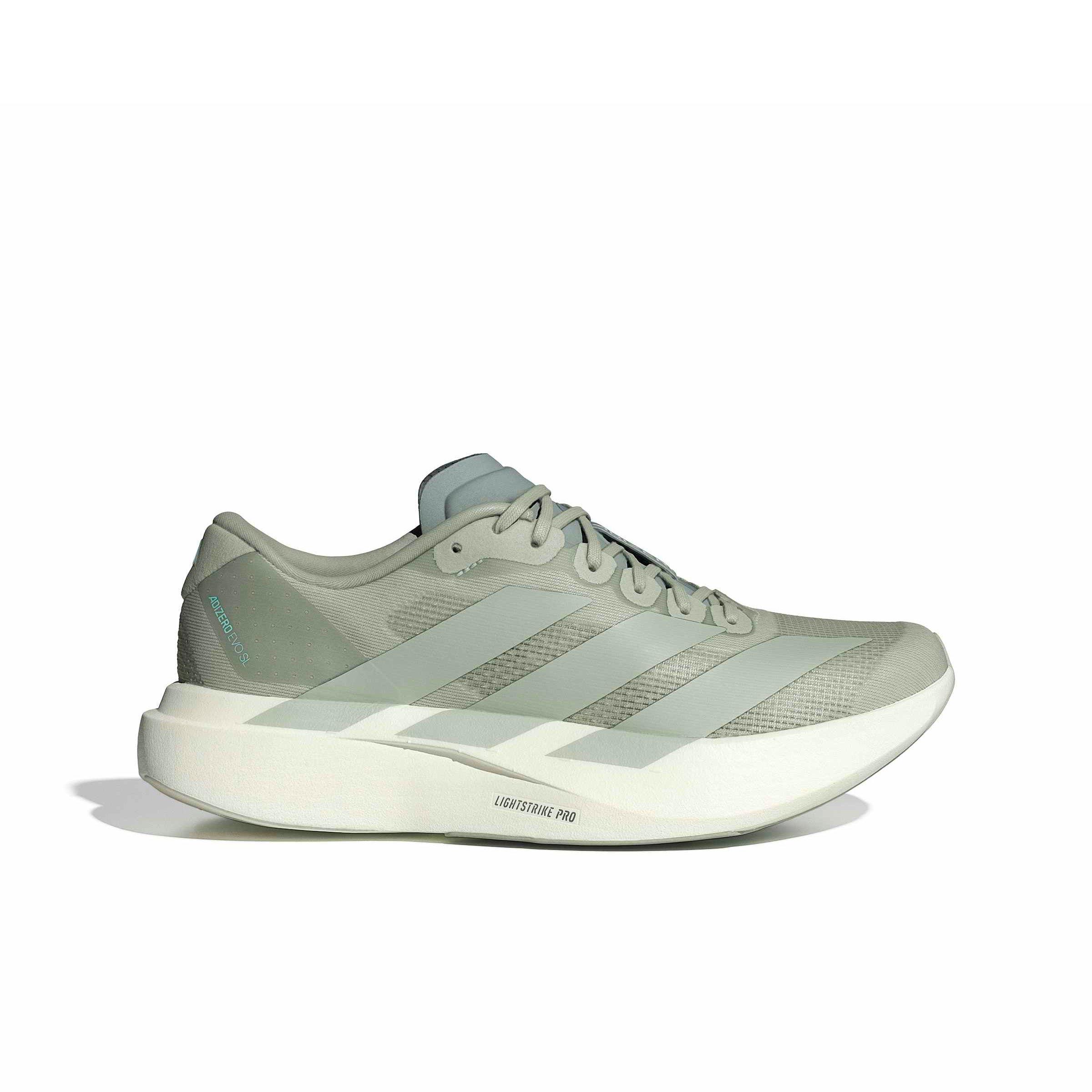 adidas Adizero EVO SL "Halo Green/Halo Green/Cloud White" Women's Running Shoe - GREEN/GREEN/WHITE Thumbnail View 1