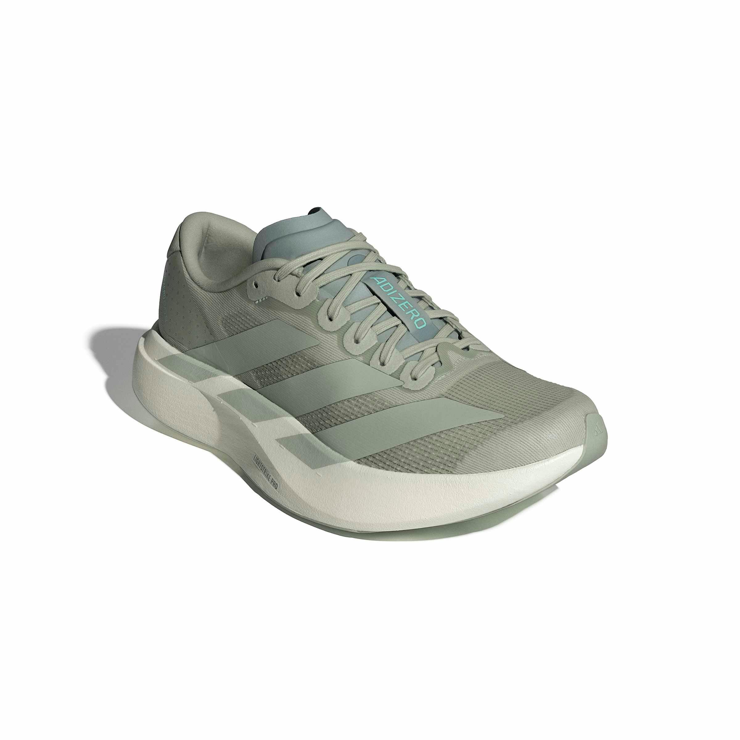 adidas Adizero EVO SL "Halo Green/Halo Green/Cloud White" Women's Running Shoe - GREEN/GREEN/WHITE Thumbnail View 3