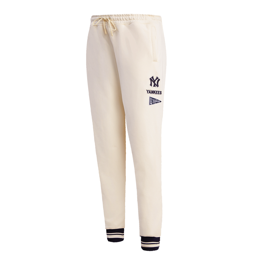 Pro Standard Women's MLB New York Yankees Retro Classic Sweatpants - Eggshell - EGGSHELL Thumbnail View 3