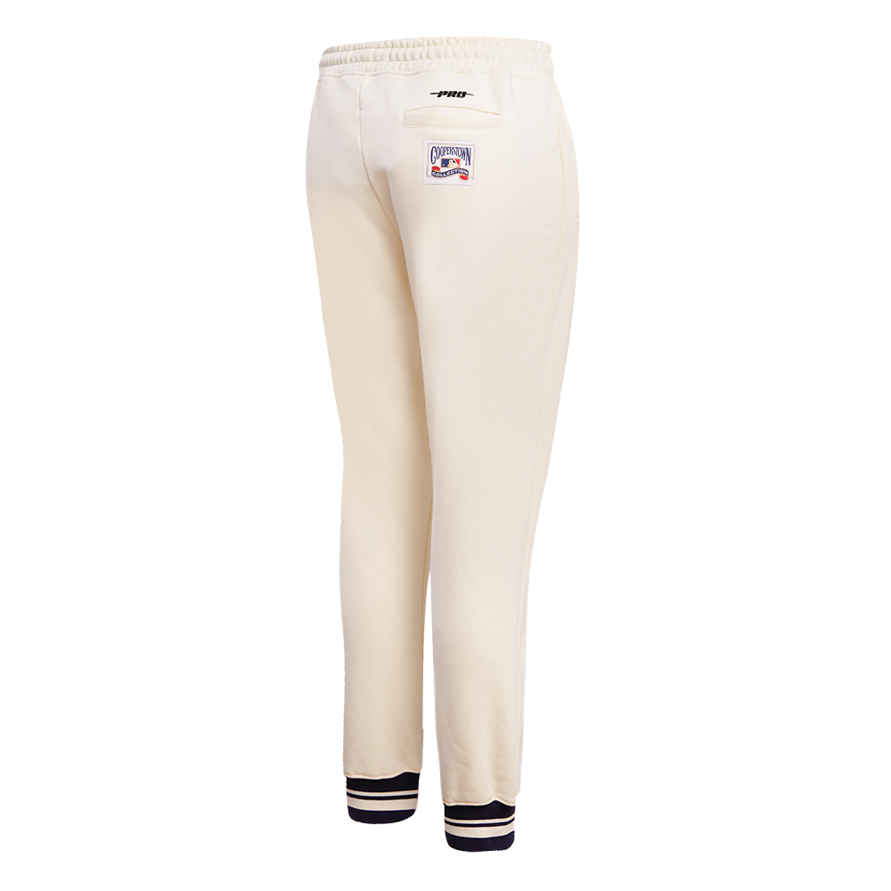 Pro Standard Women's MLB New York Yankees Retro Classic Sweatpants - Eggshell - EGGSHELL Thumbnail View 4