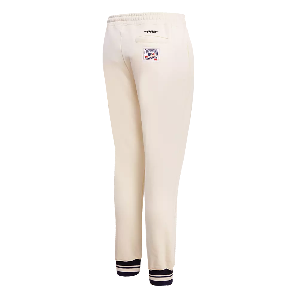 Pro Standard Women's MLB New York Yankees Retro Classic Sweatpants - Eggshell - EGGSHELL