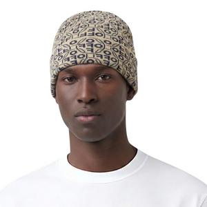 L/AB c/o Off-White Off Allover Jacquard Cuff Beanie - Cream - CREAM