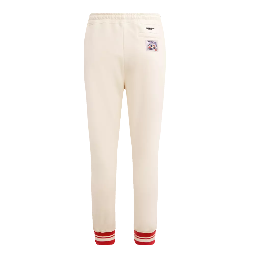 Pro Standard Women's MLB Atlanta Braves Retro Classic Sweatpants - Eggshell - EGGSHELL