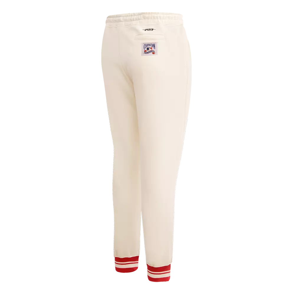 Pro Standard Women's MLB Atlanta Braves Retro Classic Sweatpants - Eggshell - EGGSHELL