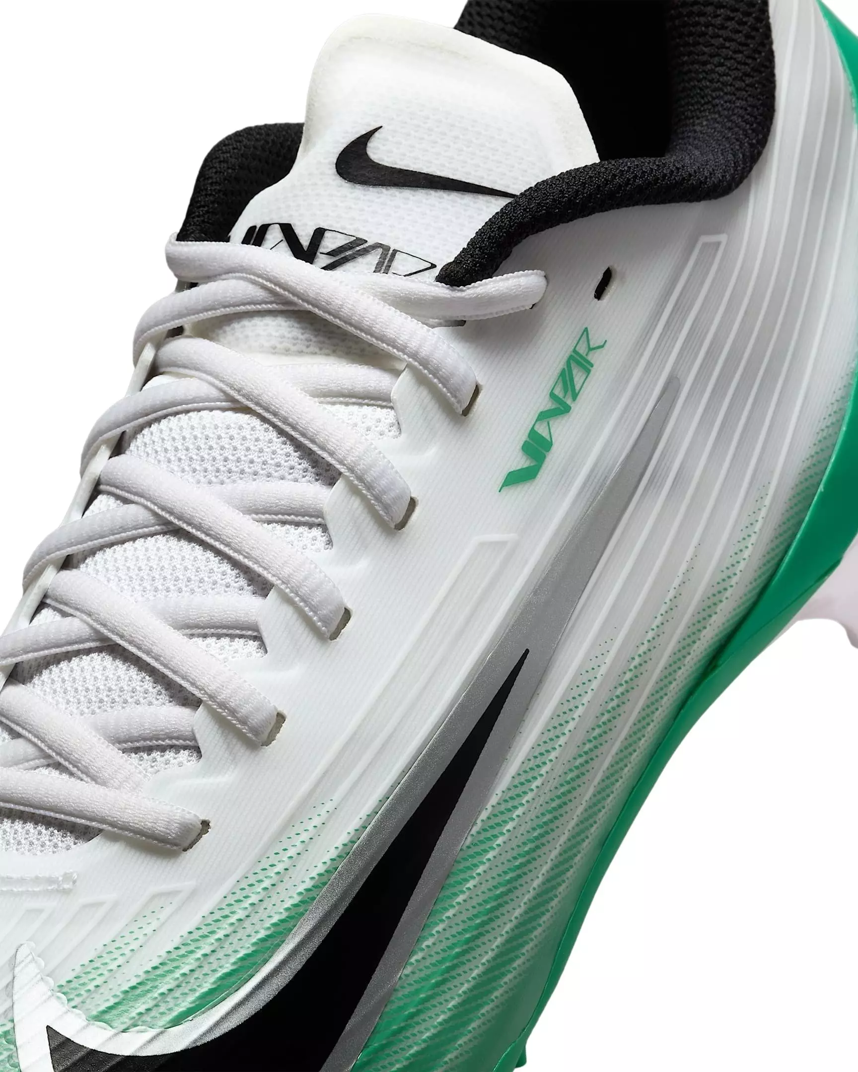Nike Vapor Speed 3 "White/Stadium Green/Metallic Silver/Black" Men's Football Cleat - WHITE/GREEN/SILVER/BLACK