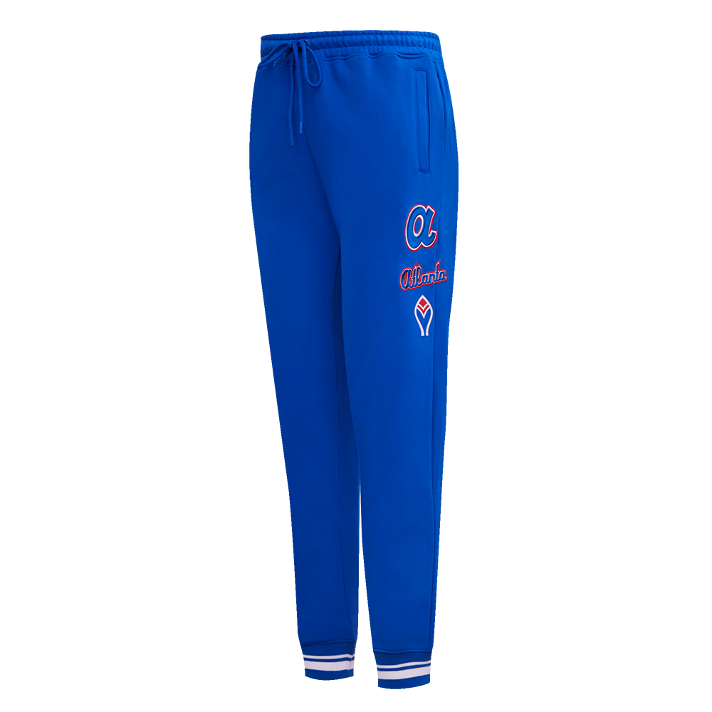 Pro Standard Women's MLB Atlanta Brave Retro Classic Sweatpants - Royal/Red - ROYAL/RED Thumbnail View 3