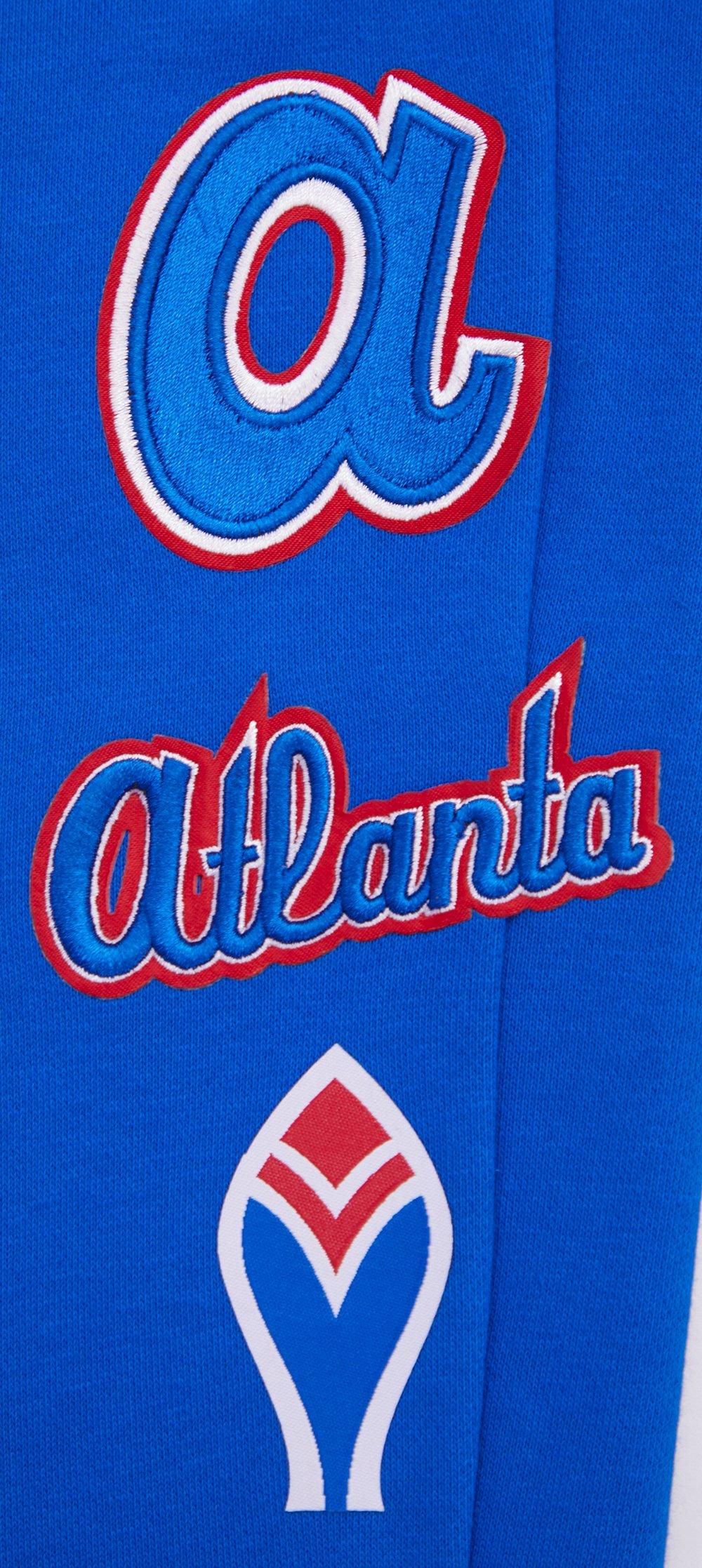 Pro Standard Women's MLB Atlanta Brave Retro Classic Sweatpants - Royal/Red - ROYAL/RED Thumbnail View 5