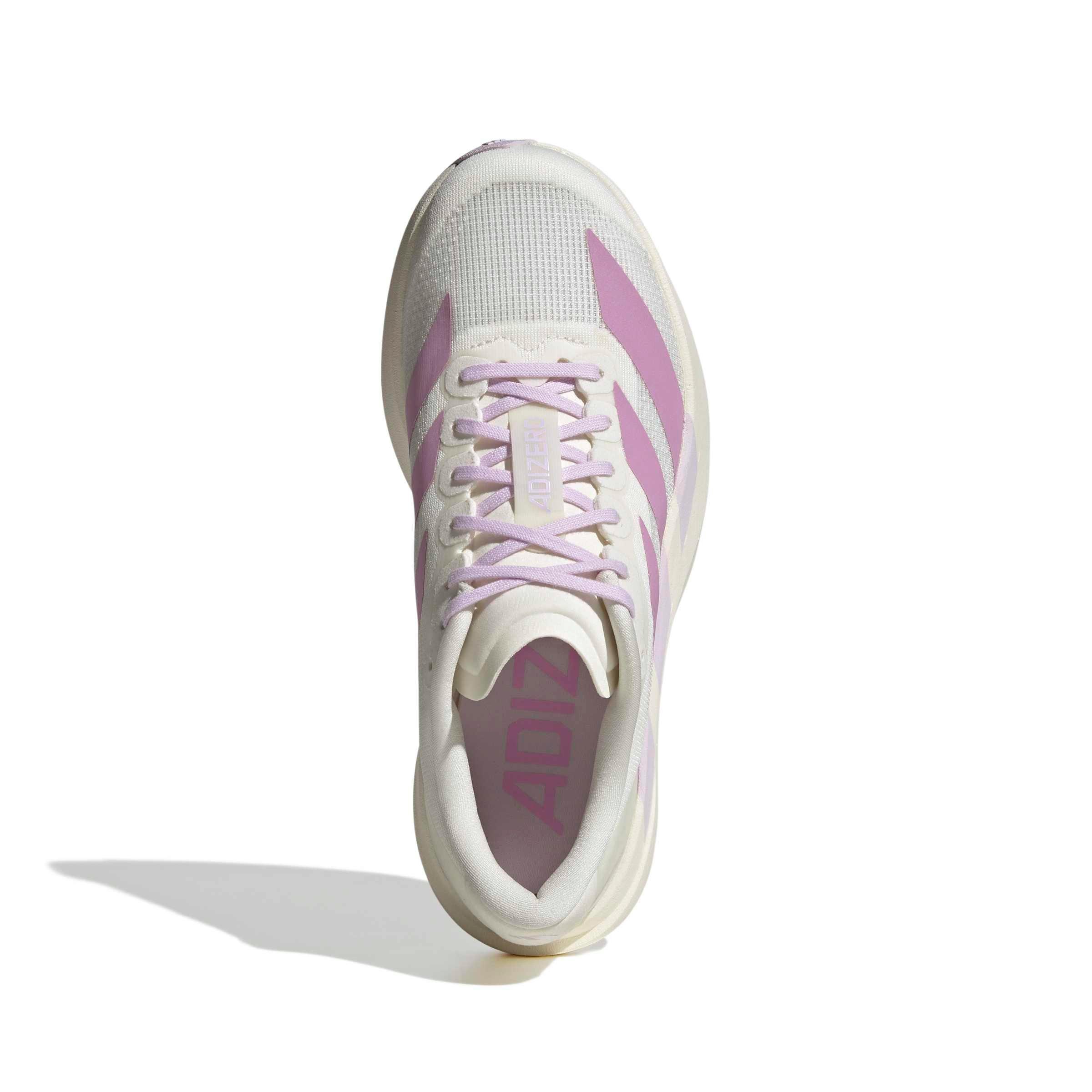 adidas Adizero EVO SL "Off White/Bliss Lilac/Ice Lavender" Women's Running Shoe - OFF WHITE/LILAC/LAVENDER Thumbnail View 5