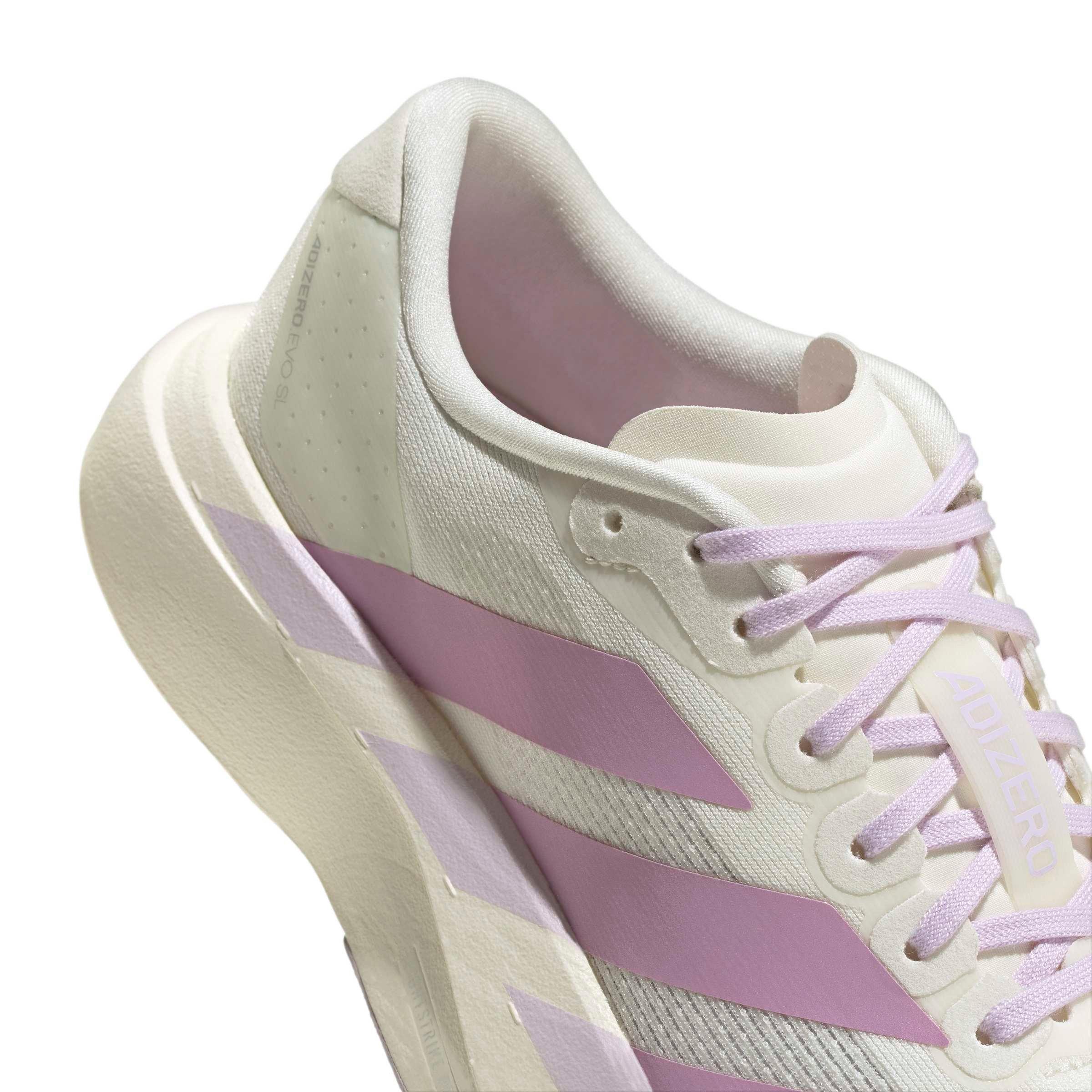 adidas Adizero EVO SL "Off White/Bliss Lilac/Ice Lavender" Women's Running Shoe - OFF WHITE/LILAC/LAVENDER Thumbnail View 8