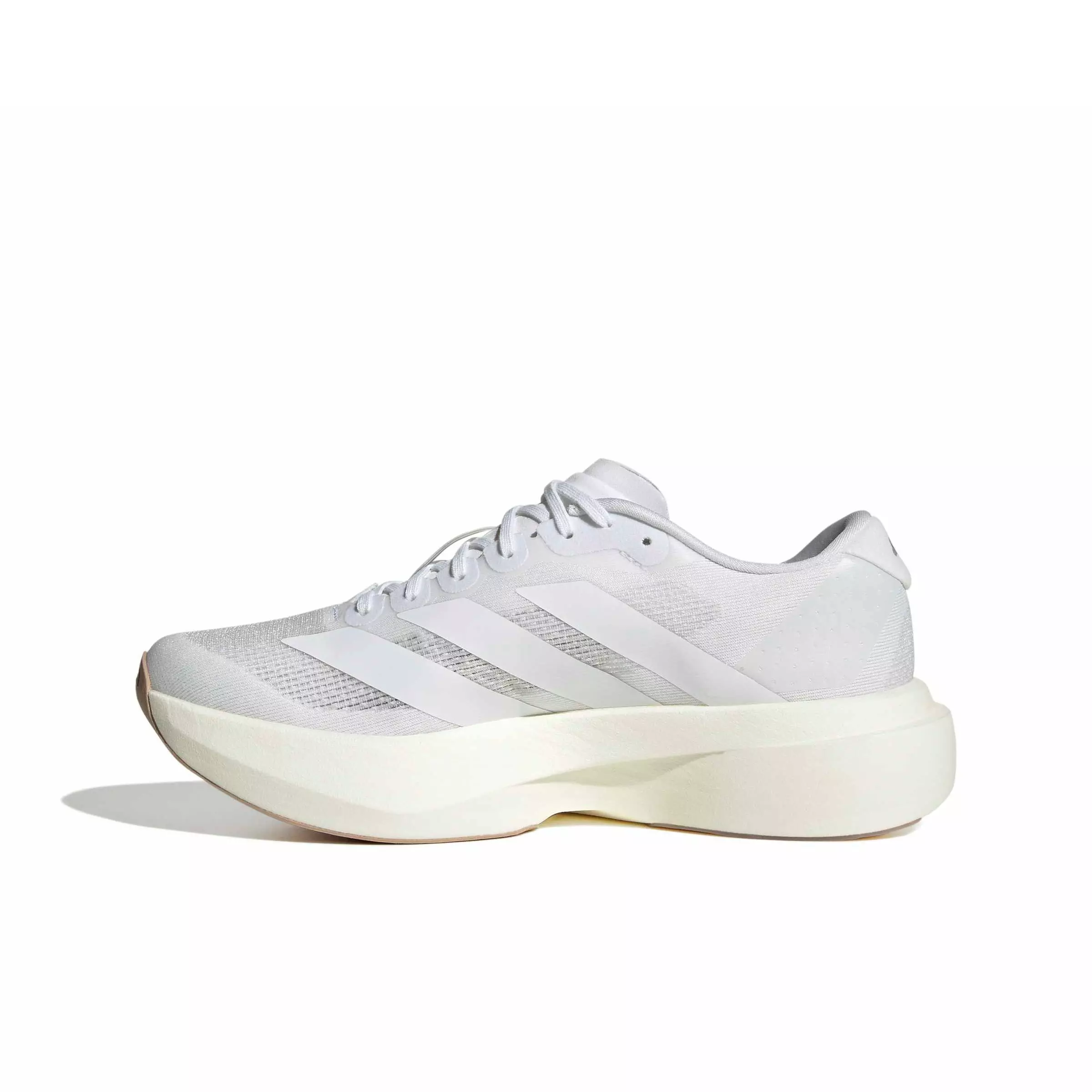 adidas Adizero EVO SL "Ftwr White/Ftwr White/Warm Sandstone" Women's Running Shoe - WHITE/WHITE/SANDSTONE