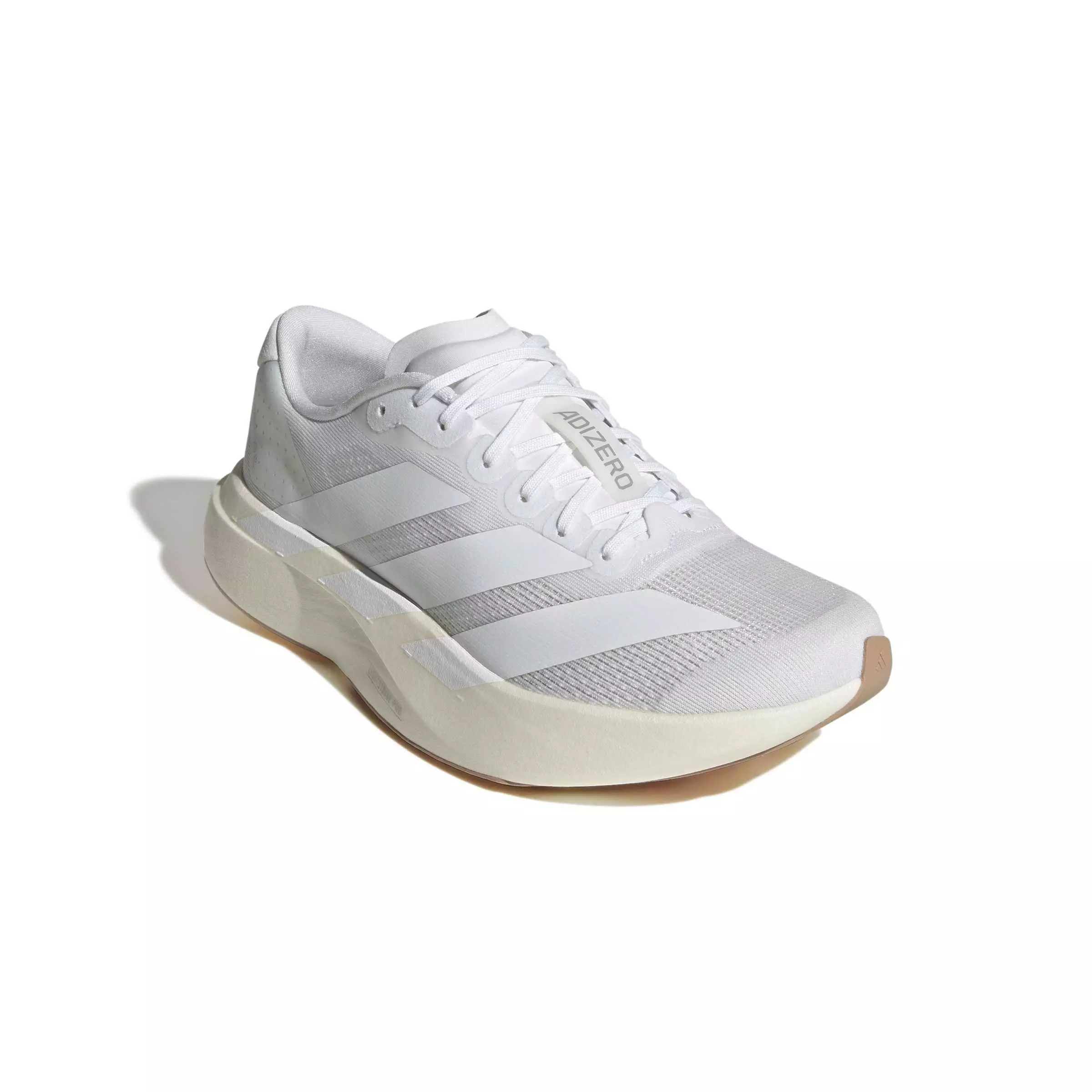adidas Adizero EVO SL "Ftwr White/Ftwr White/Warm Sandstone" Women's Running Shoe - WHITE/WHITE/SANDSTONE